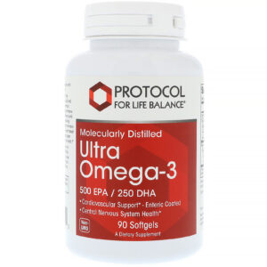Protocol for Life Balance, Ultra Omega-3, 500 EPA / 250 DHA, 90 Softgels