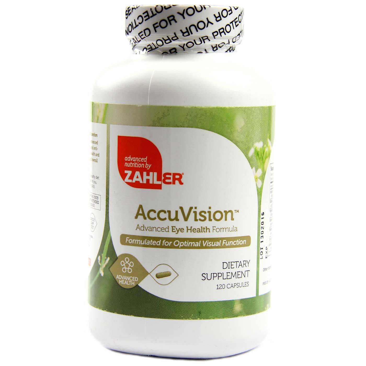 AccuVision Fórmula Avançada para a Saúde dos olhos Zahler 120 Cáps.