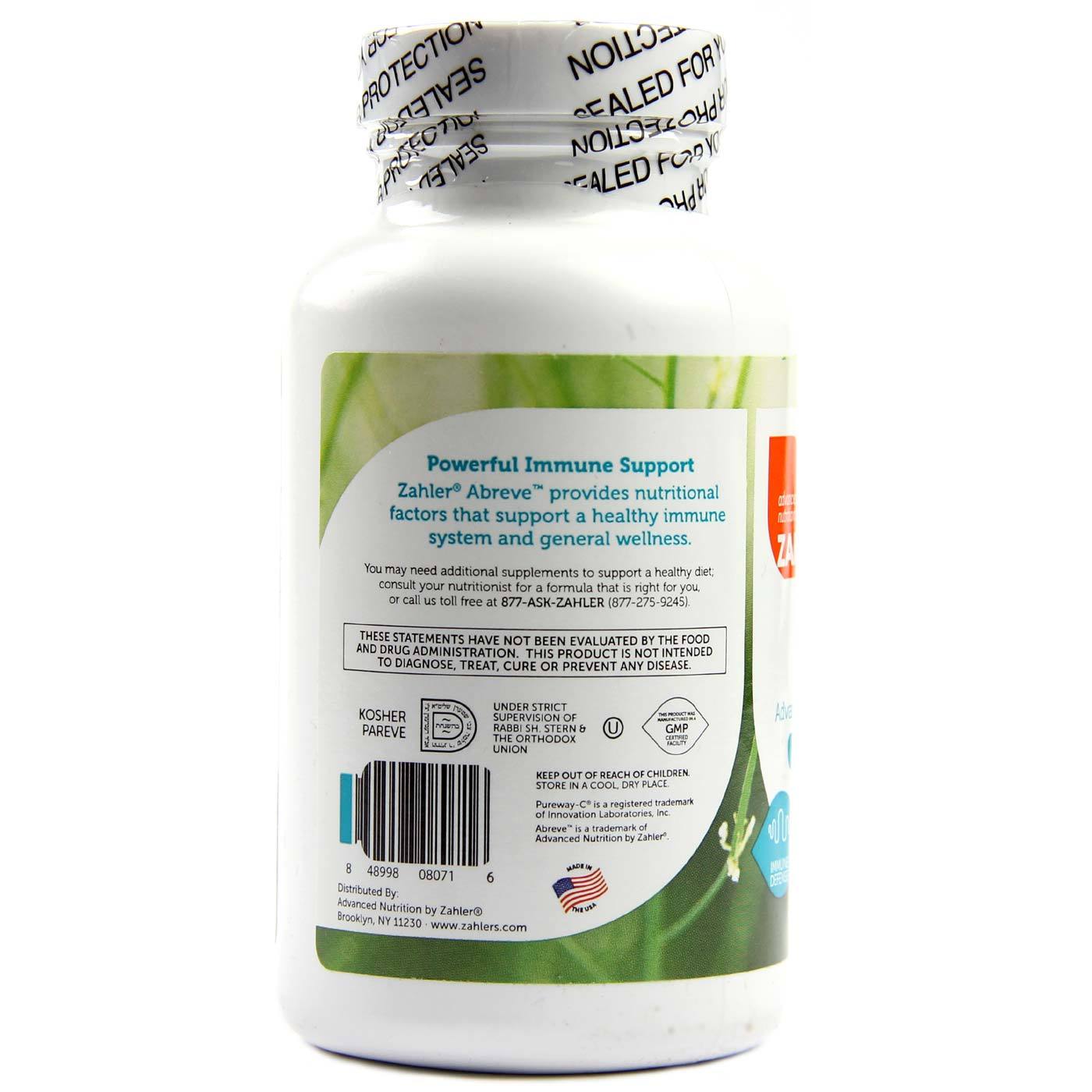 Abreve Suporte ao Sistema Imunológico Zahler 90 Cápsulas - Imagem 3