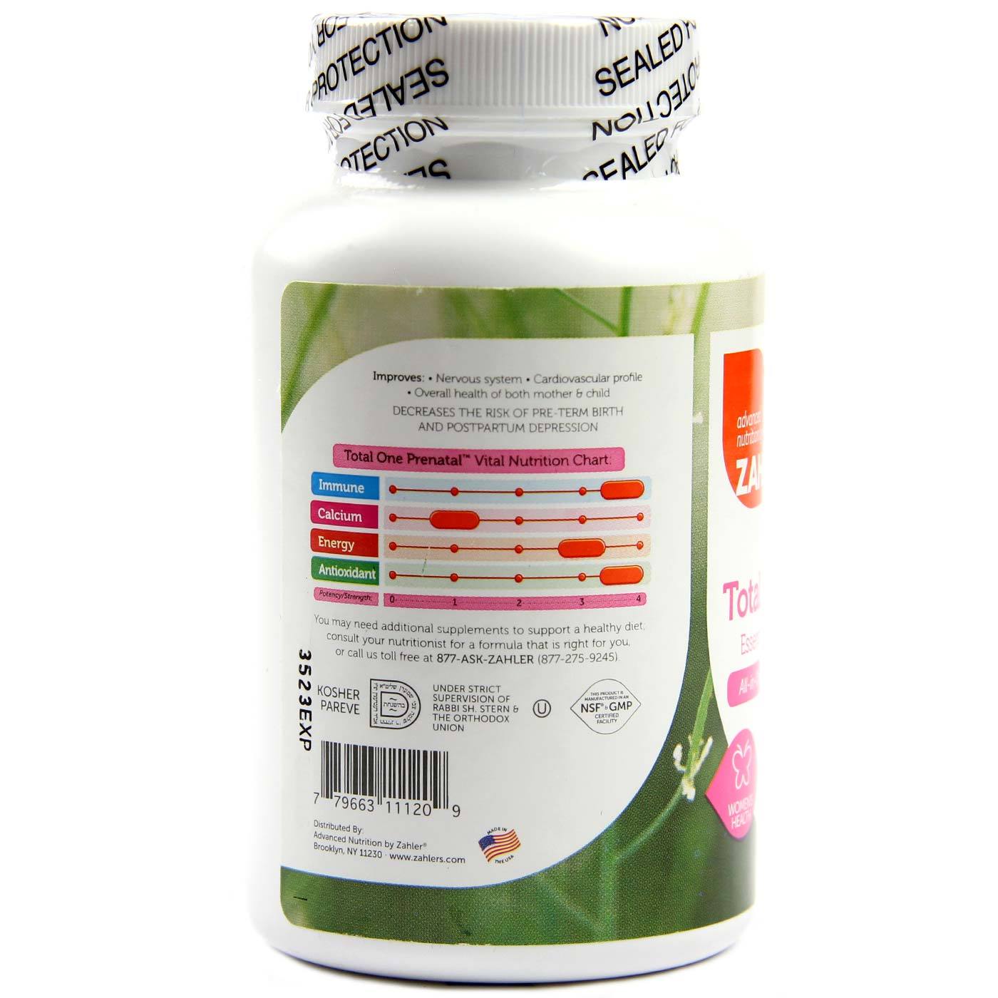 Total One Pré-natal Zahler 90 Cápsulas - Imagem 3