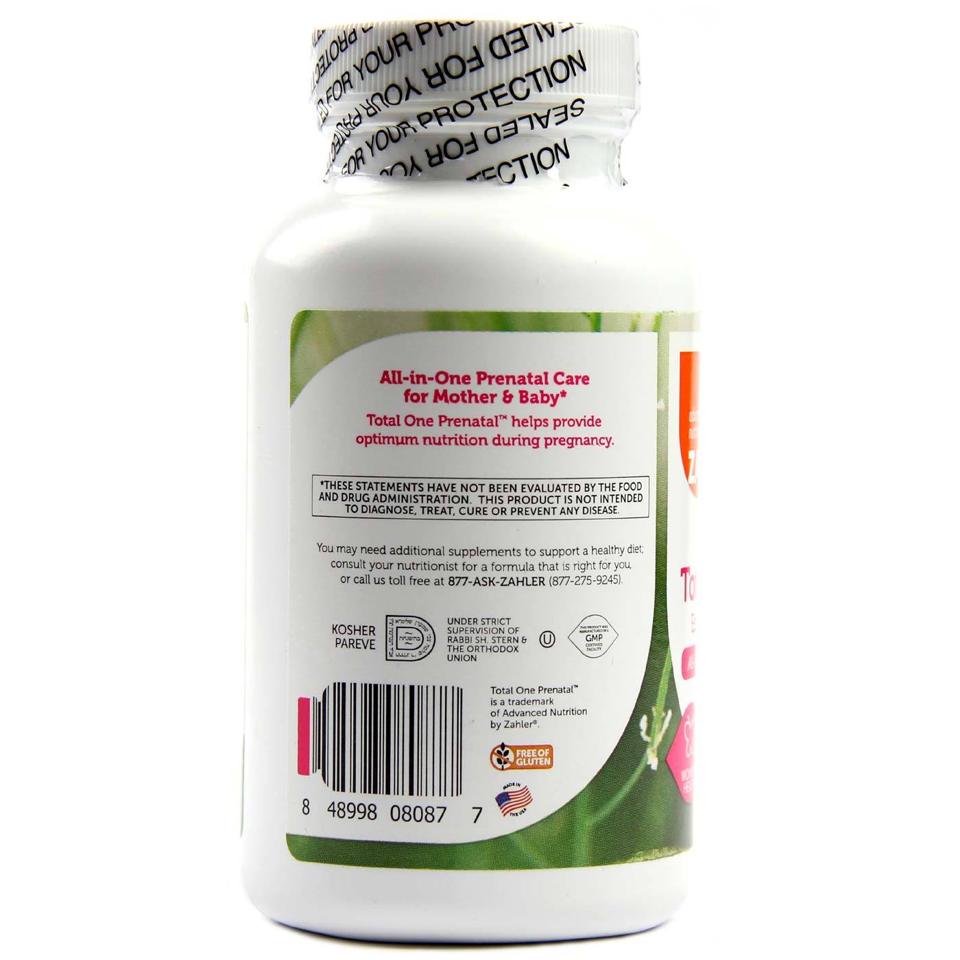 Total One Pré-natal Zahler 120 Cápsulas - Imagem 3