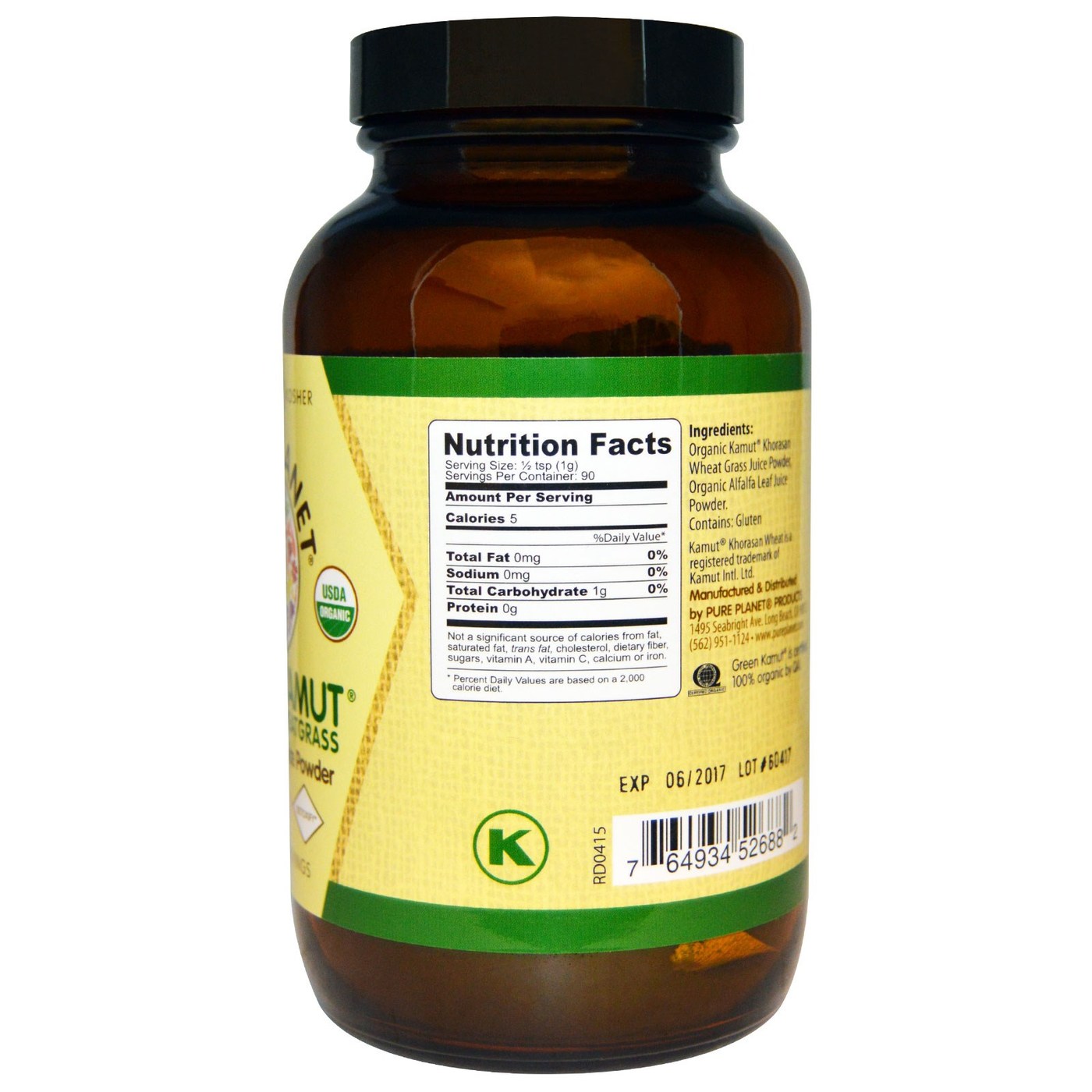 Pure Planet Verde Kamut pó 90 g - Imagem 2