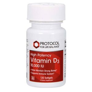 Protocol for Life Balance, Vitamina D-3 - 10,000 UI - 120 Cápsulas em Gel