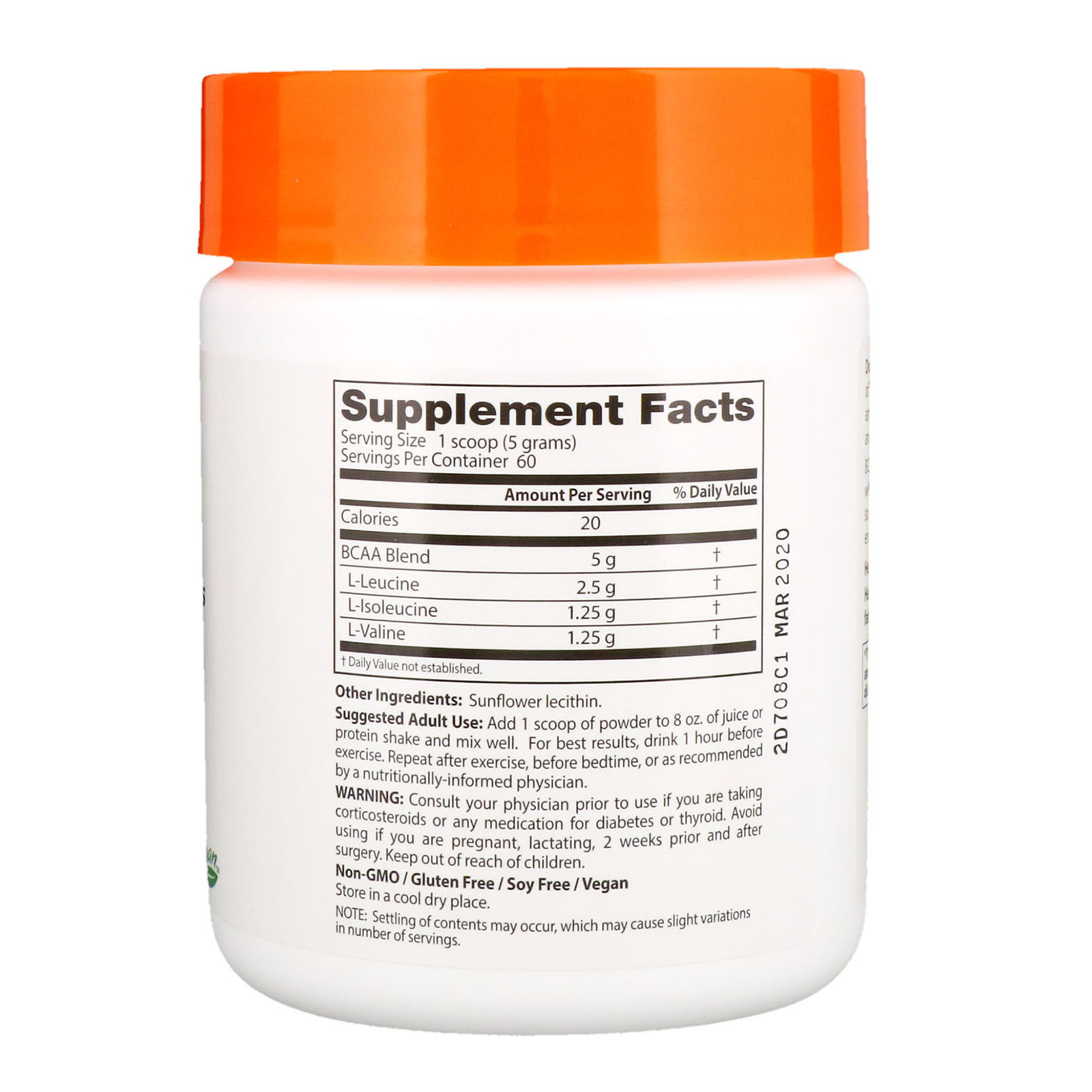 Doctor's Best, BCAA em Pó Instantâneo, 10.6 oz (300 g) - Imagem 2