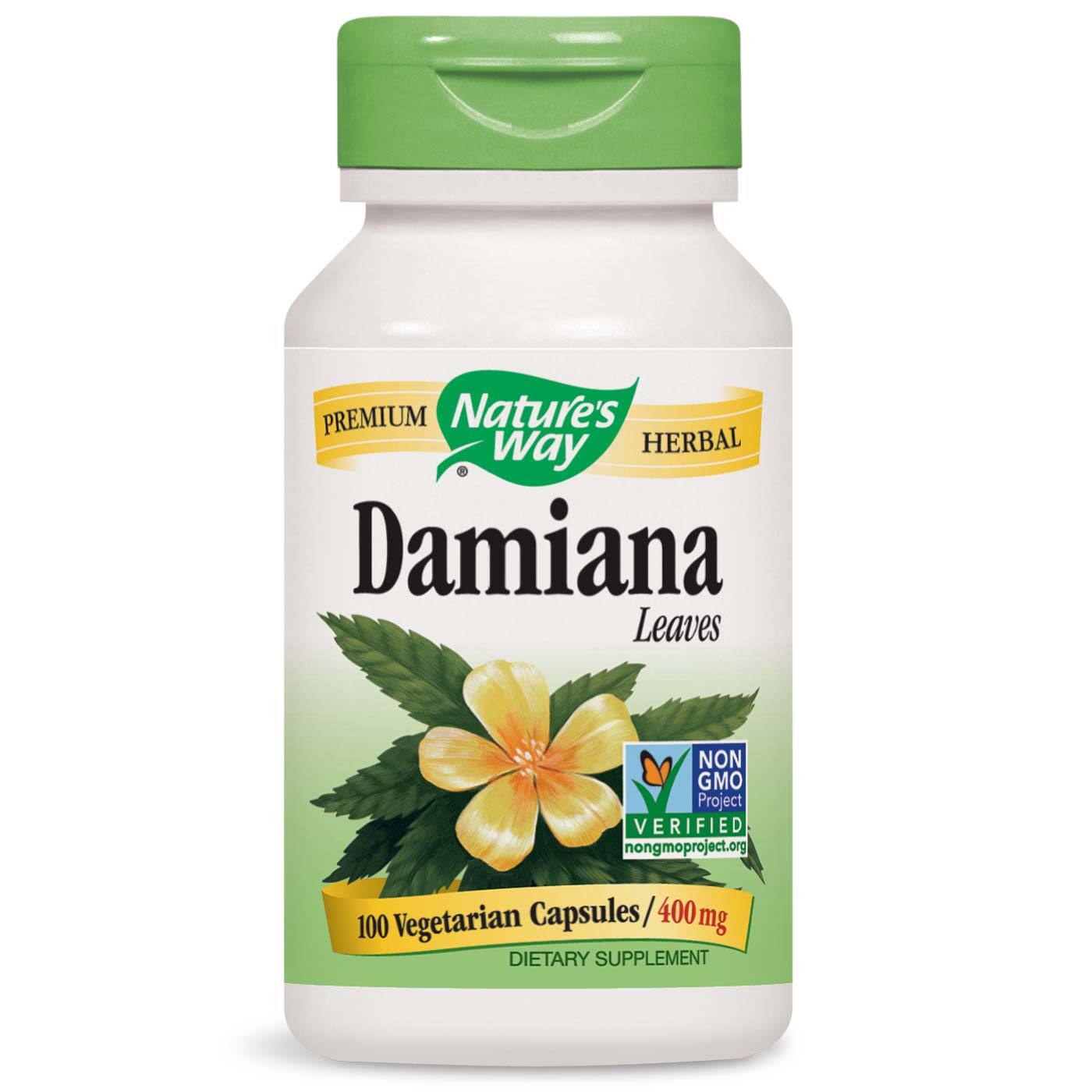 Folhas de Damiana - Nature's Way - Cápsulas 100 Cápsulas