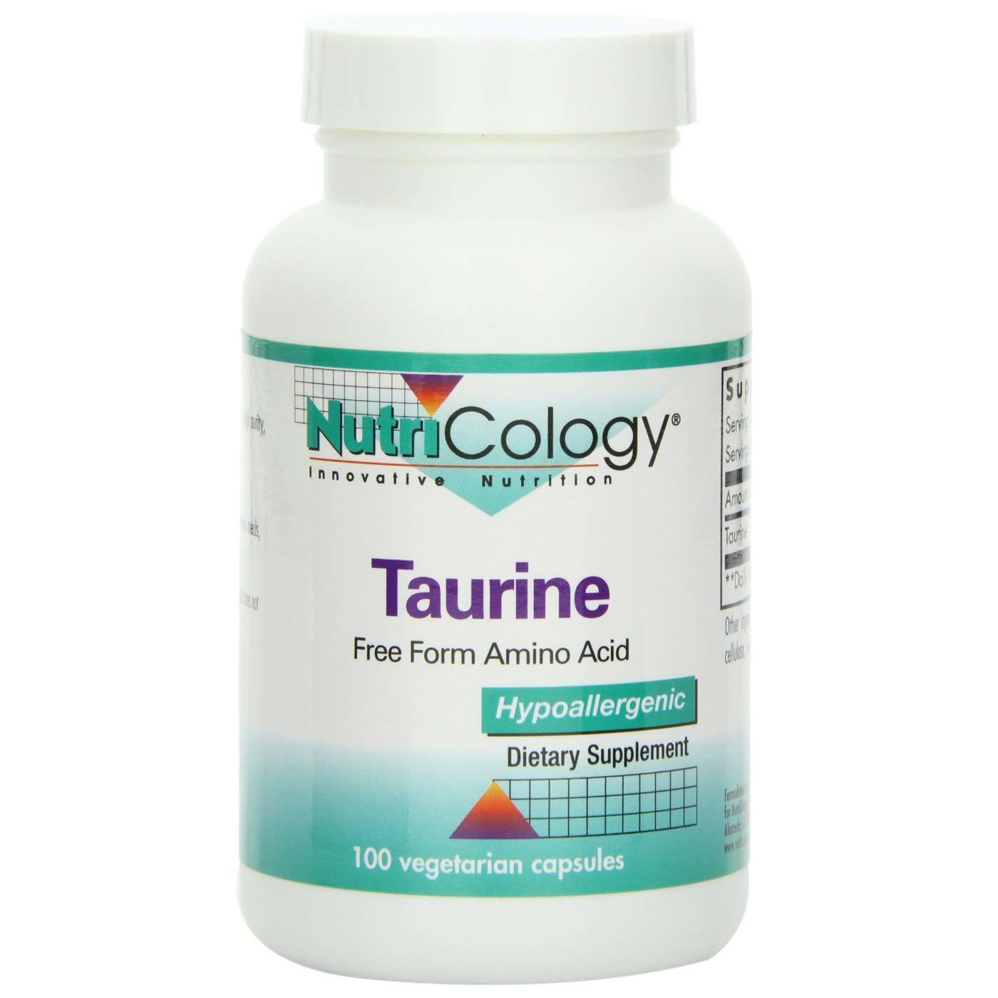 Nutricology L-Taurina 500 mg 100 Cápsulas