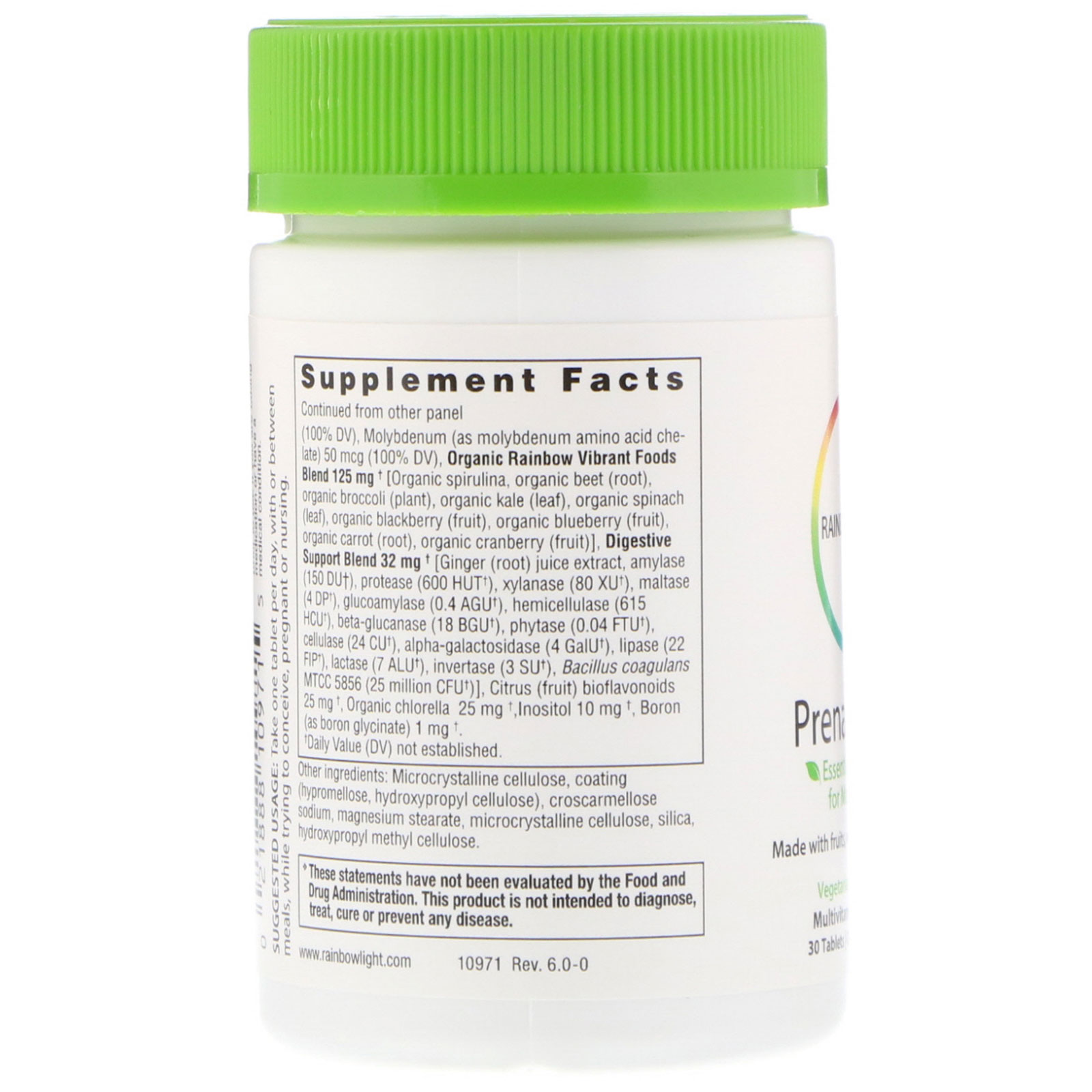 Rainbow Light, Just Once, Pré-Natal, Multivitamínico Baseado em Alimentos, 30 Comprimidos - Imagem 2