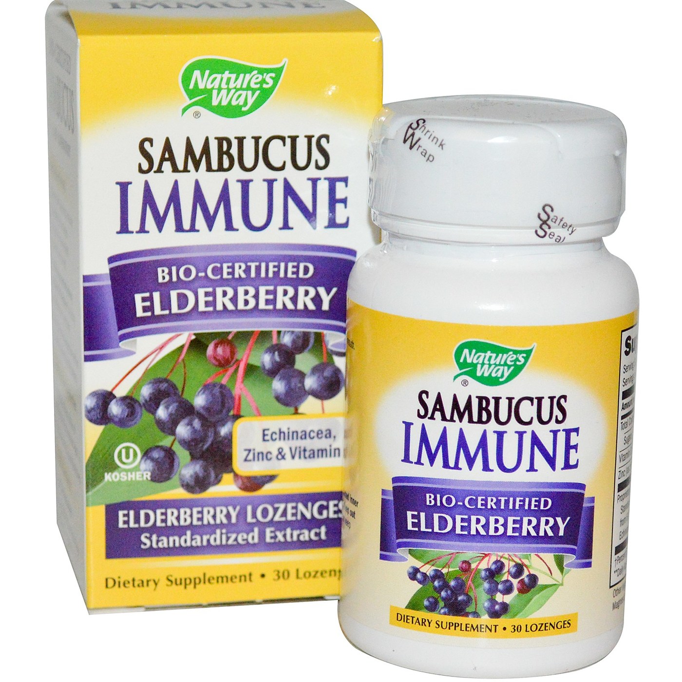 Nature's Way Sambucus imunitário Pastilhas 30 Pastilhas