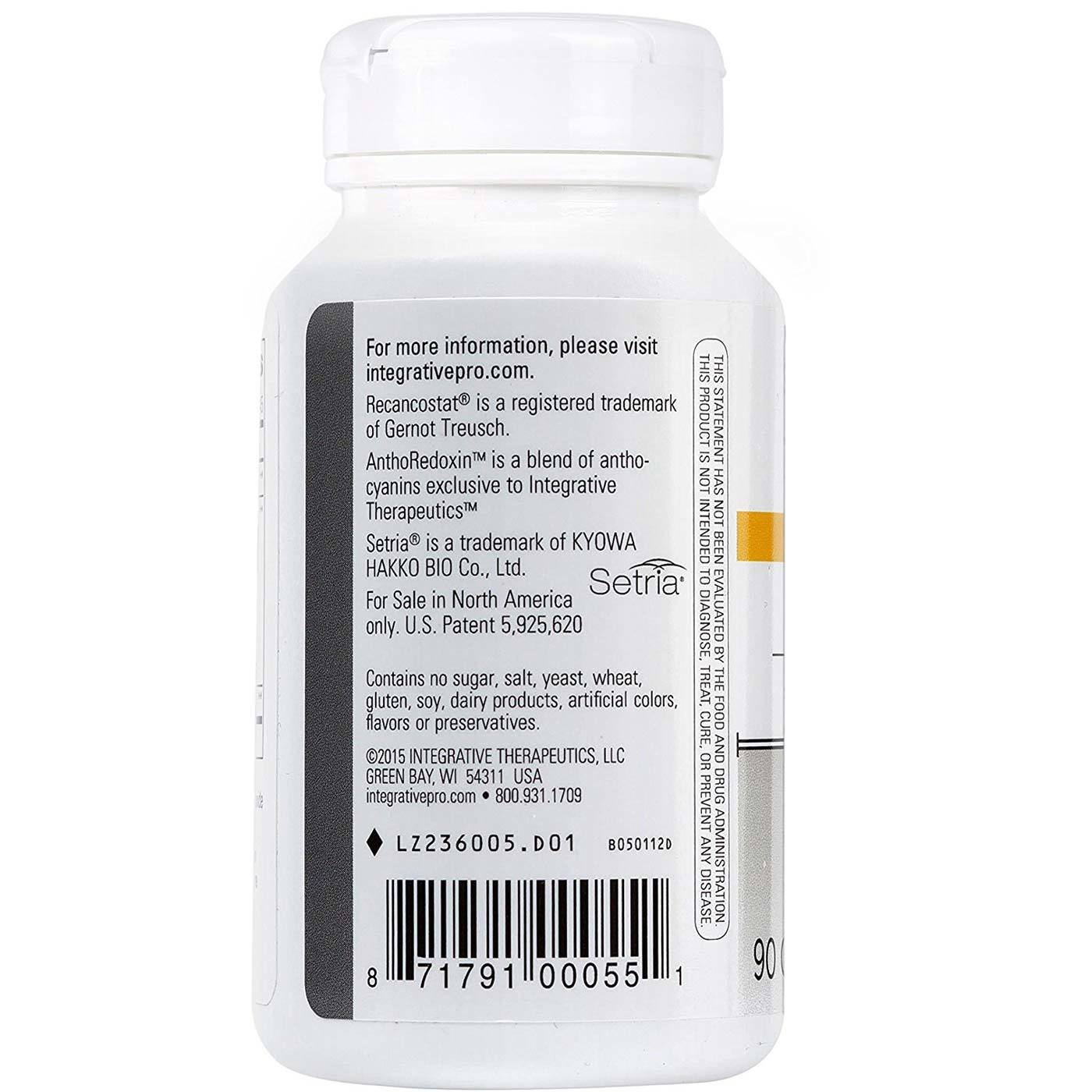 Integrative Therapeutics, Inc. Recancostat 100 90 UltraCápsulas - Imagem 3