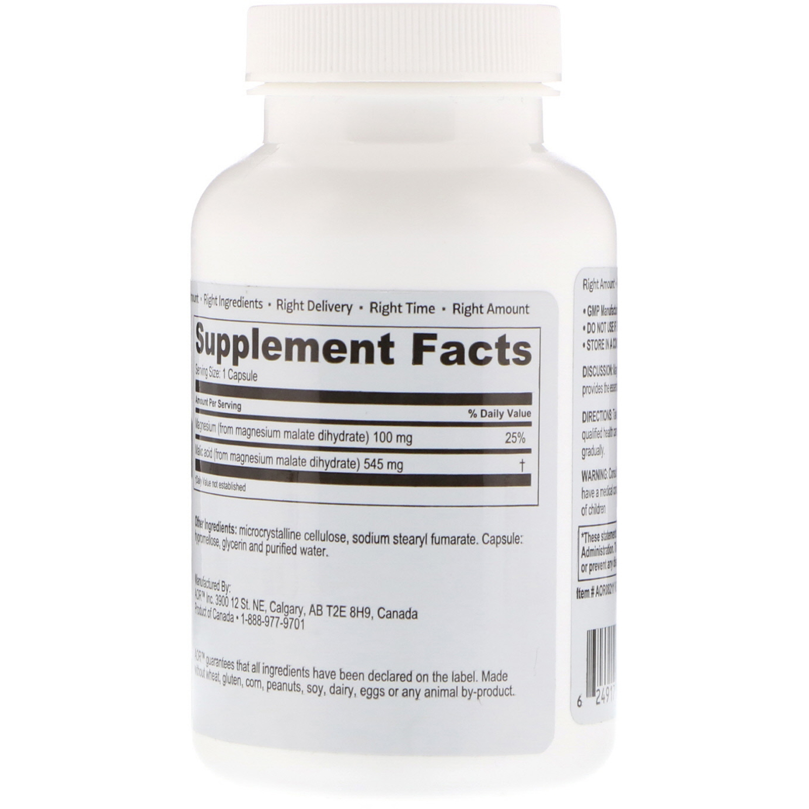 Advanced Orthomolecular Research AOR, Mag Malate Renew, 120 Cápsula Veganas - Imagem 2