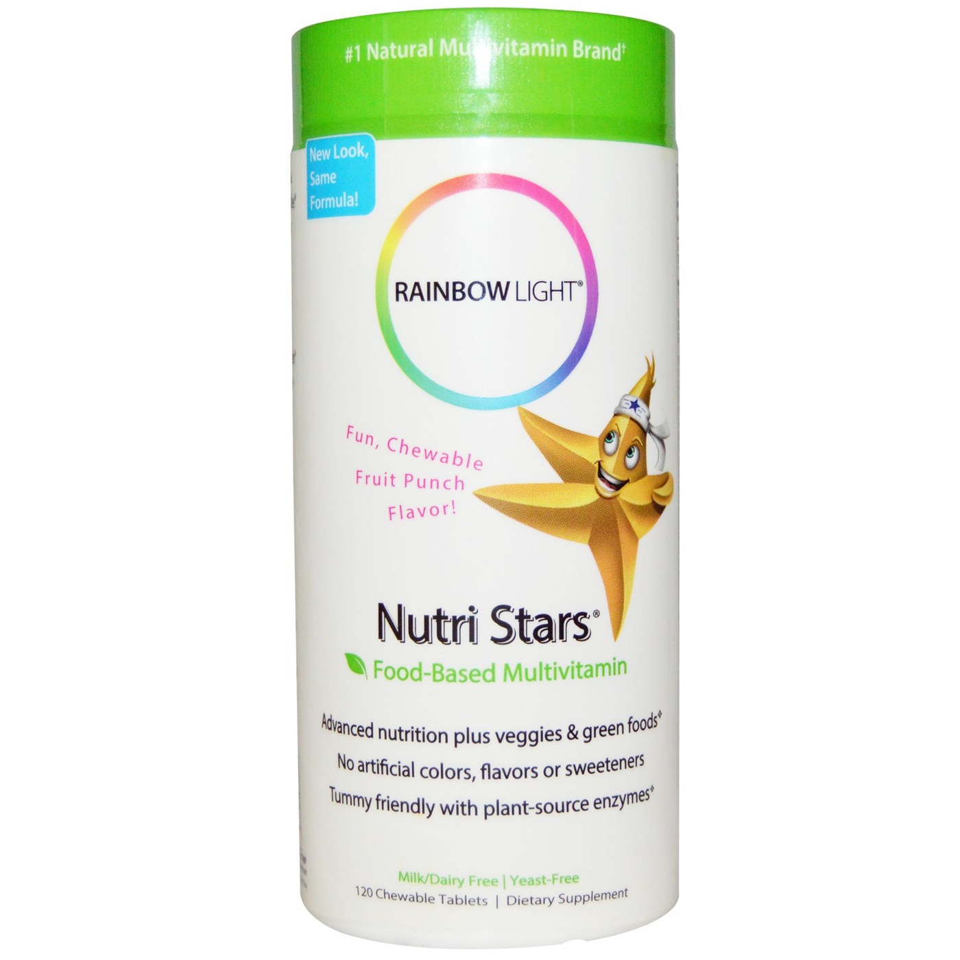 Rainbow Light Nutri-Estrelas Infantil Multichew Fruit Explosão 120 Tabletes