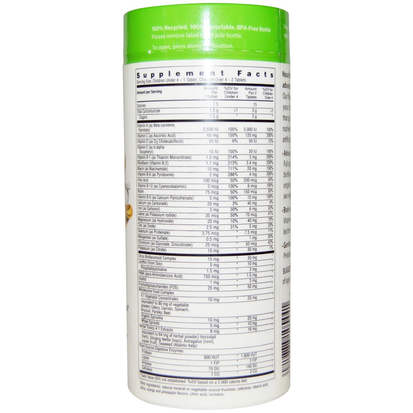 Rainbow Light Nutri-Estrelas Infantil Multichew Fruit Explosão 120 Tabletes - Imagem 2