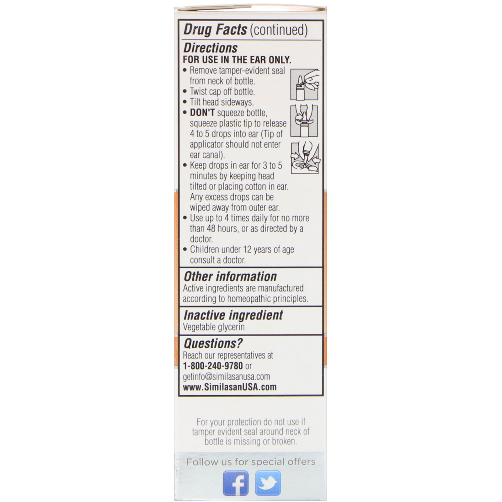 Similasan, Earache Relief, Ear Drops, 0.33 fl oz (10 ml) - Imagem 3