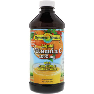 Dynamic Health Laboratories, Vitamina C Líquida, Sabores Naturais de Limão e Lima, 1.000 mg, 16 fl. oz. (473 ml)