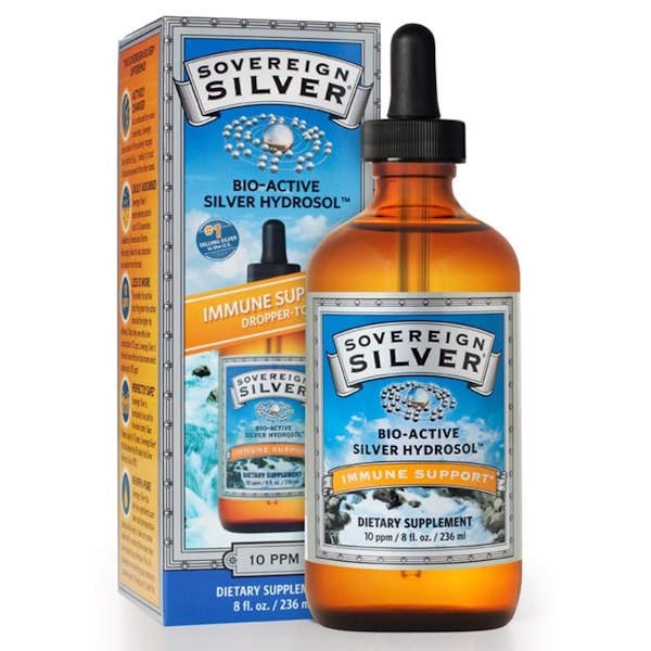 Sovereign Silver, Bio-Active Silver Hydrosol Dropper-Top, 10 PPM, 8 fl oz (236 ml)
