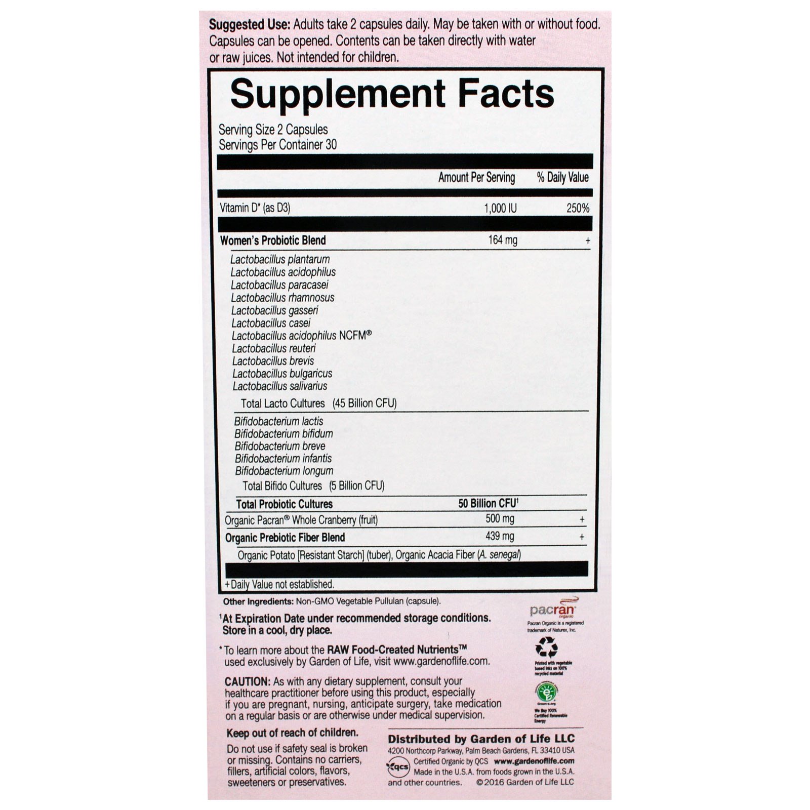 Garden of Life, Dr. Formulated Probiotics, Urinary Tract+, Shelf Stable, 60 Veggie Capsules - Imagem 2