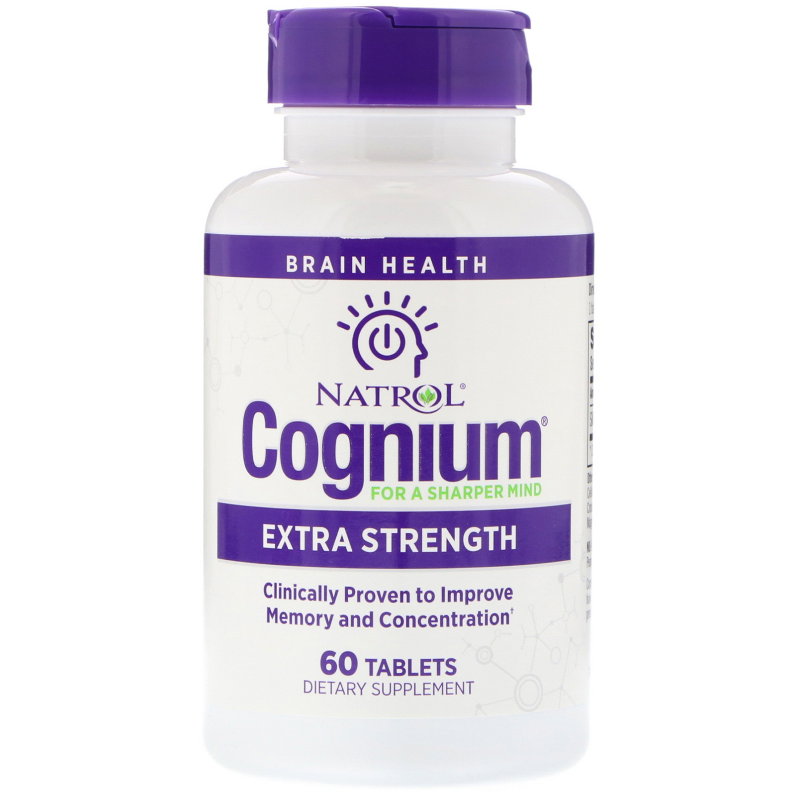 Natrol, Cognium, Extra Forte, 200 mg, 60 comprimidos