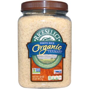 Rice Select, Arroz Branco Orgânico Texmati, Basmati Americano Grão Longo, 32 oz (907,2 g)