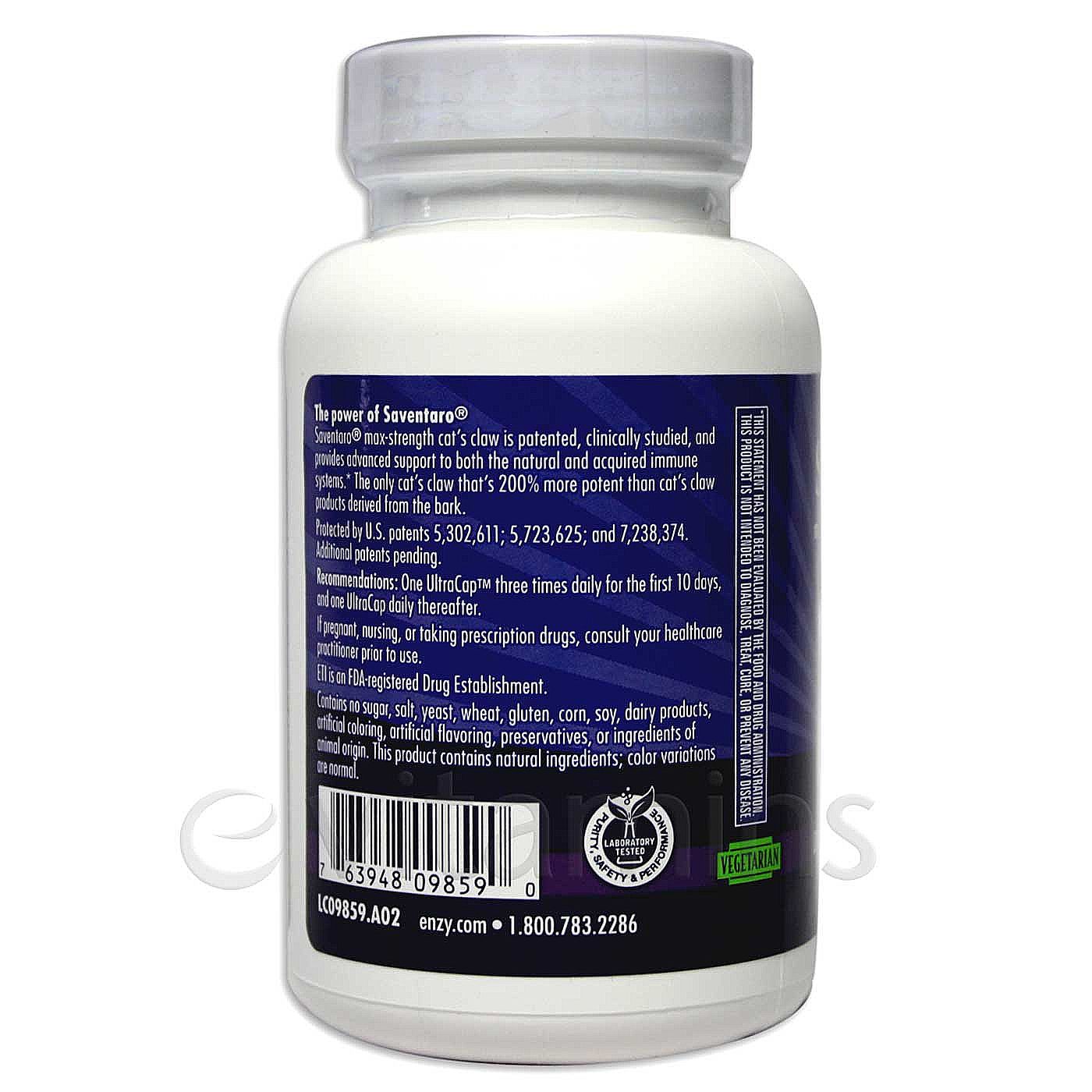 Enzymatic Therapy Saventaro 90 Cápsulas - Imagem 3