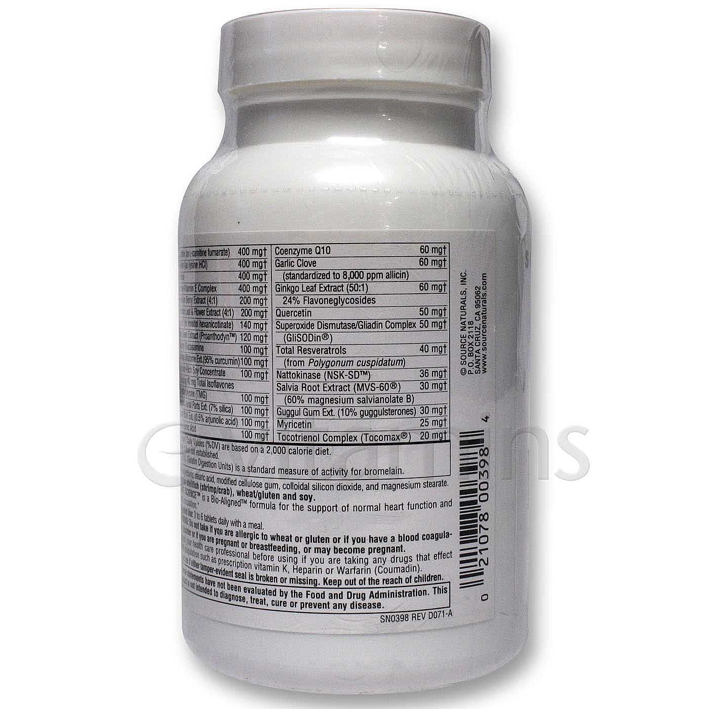 Source Naturals Coração Ciência 60 Tabletes - Imagem 4