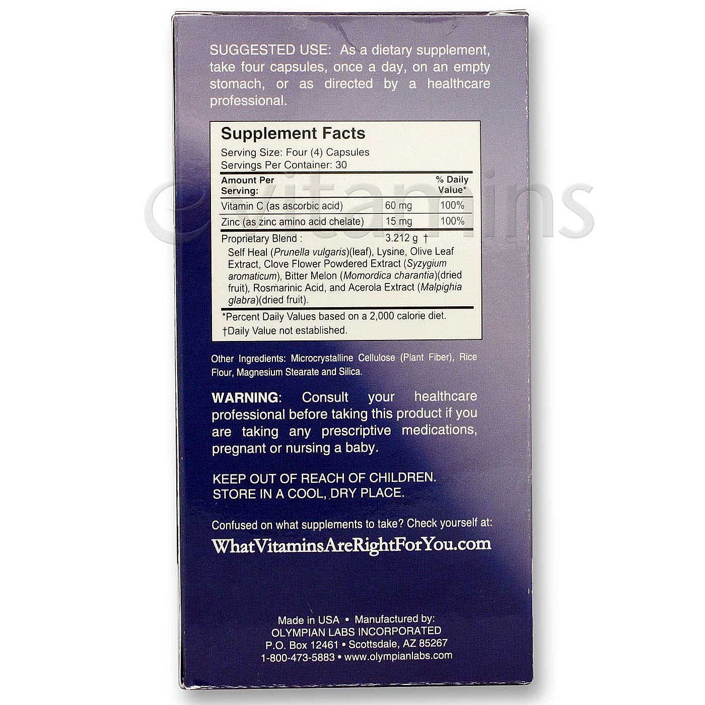 Olympian Labs VRL-X 120 Cápsulas Vegetarianas - Imagem 3