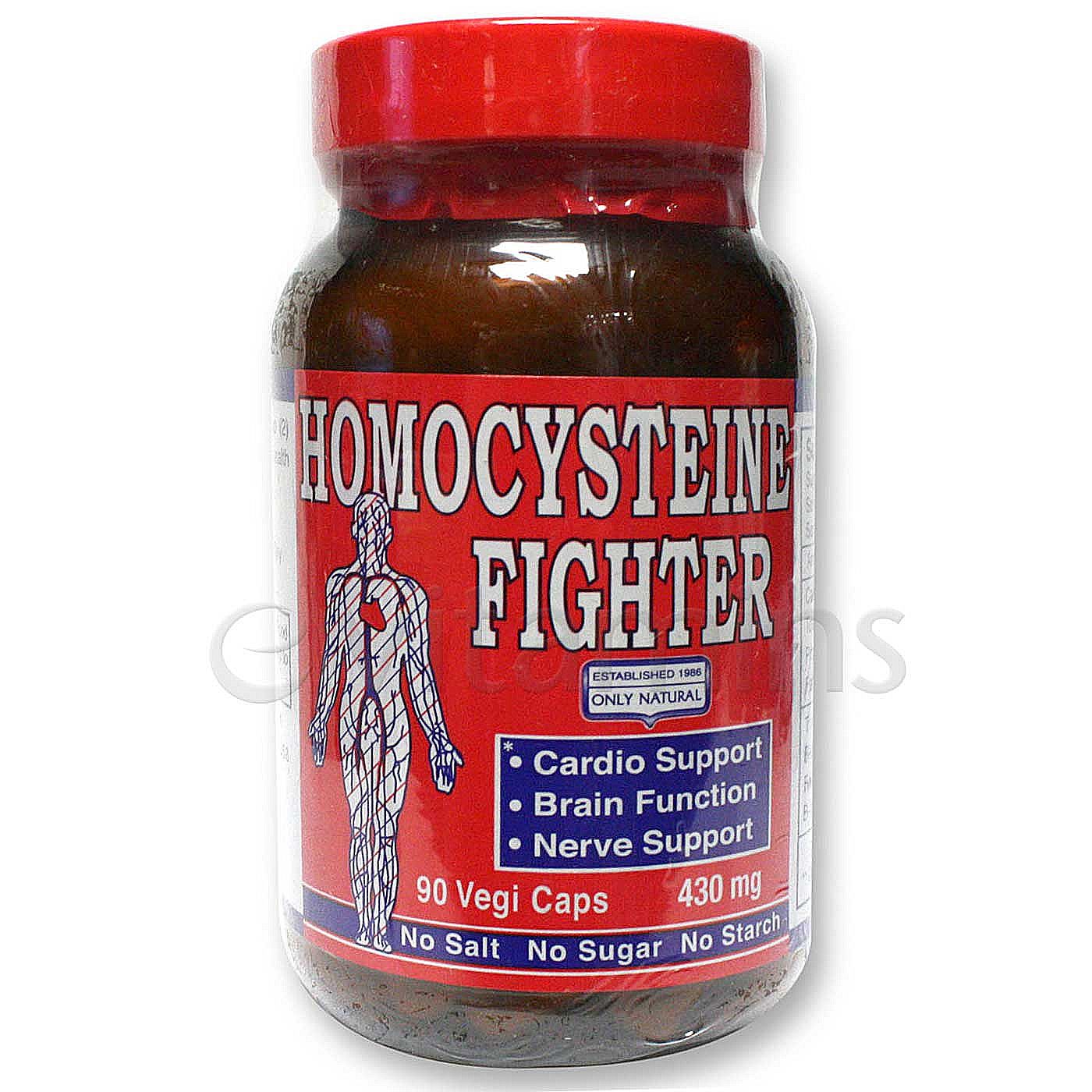 Only Natural A homocisteína Lutador 90 Cápsulas Vegetarianas