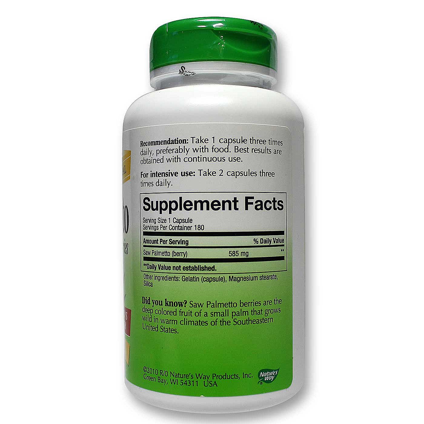 Saw Palmetto Nature's Way 180 Cápsulas - Imagem 2