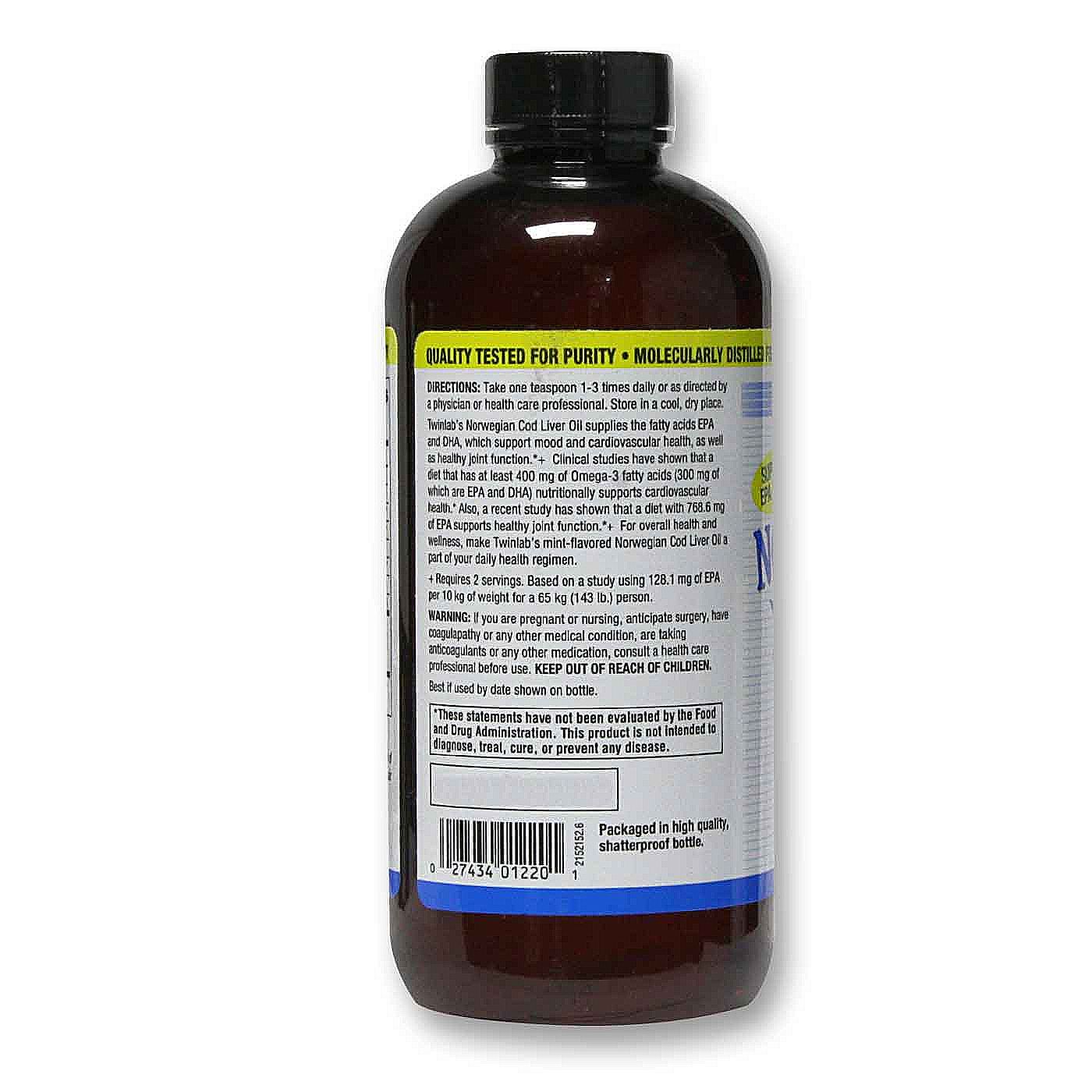 Twinlab Cod Liver Oil Mint 12 Oz - Imagem 3