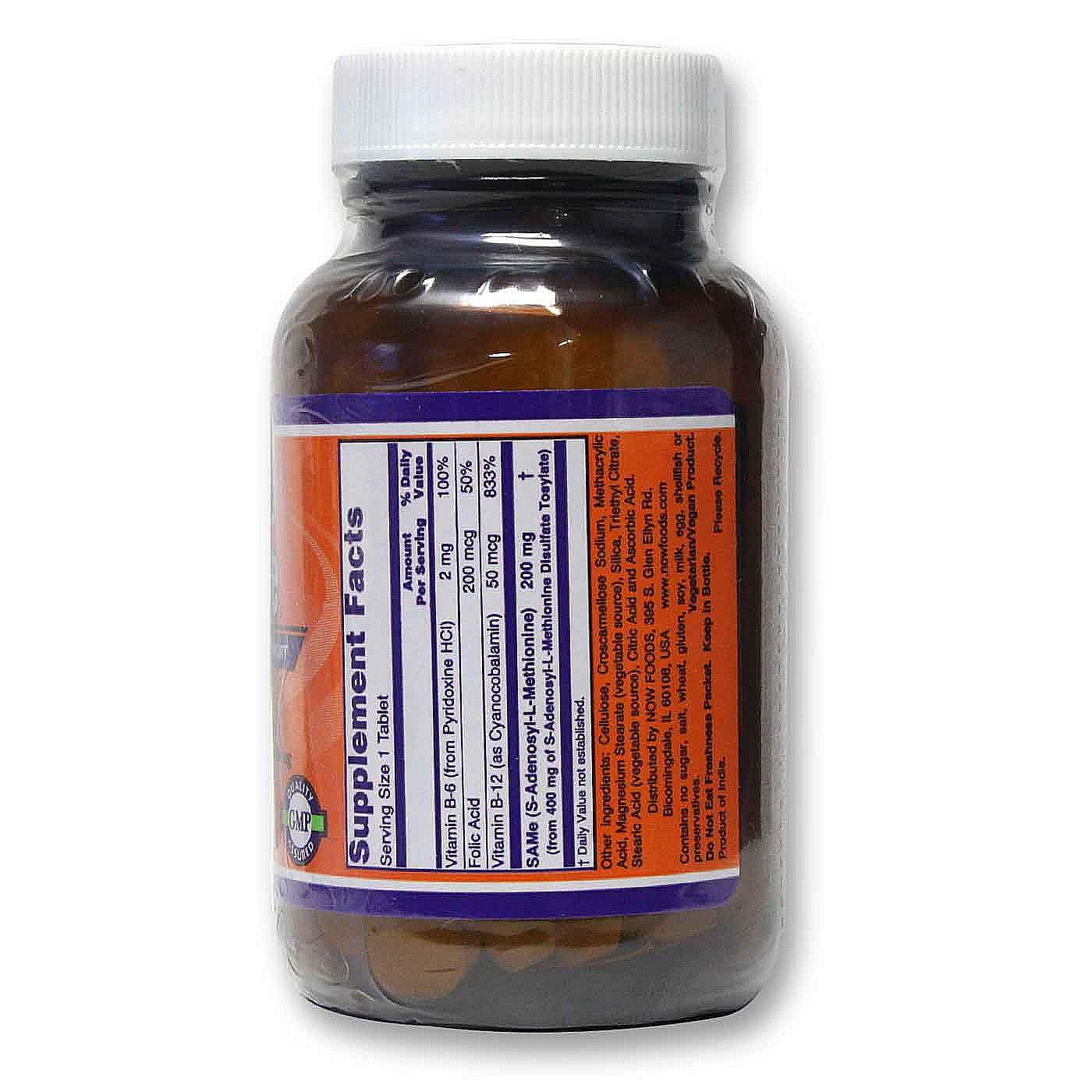 SAMe 200 mg Now Foods 60 Tabletes - Imagem 2