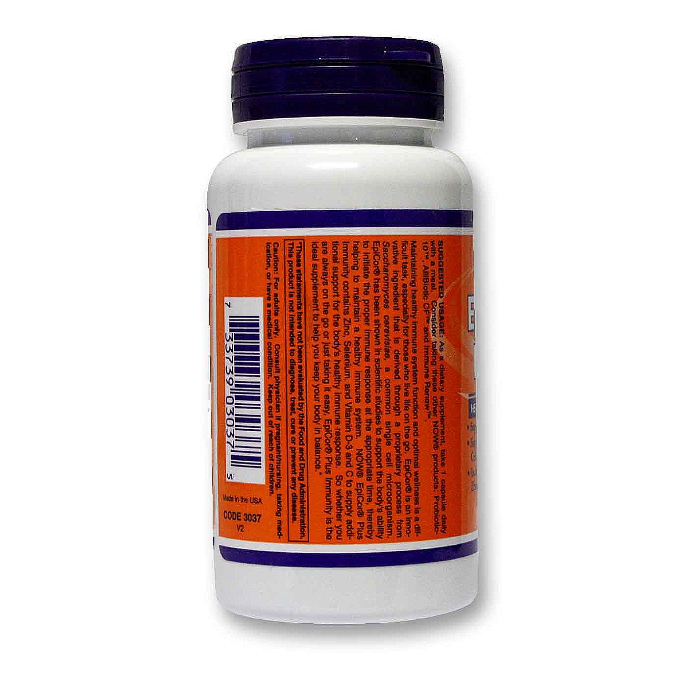 EpiCor mais Imunidade Now Foods 60 Cápsulas Vegetarianas - Imagem 3