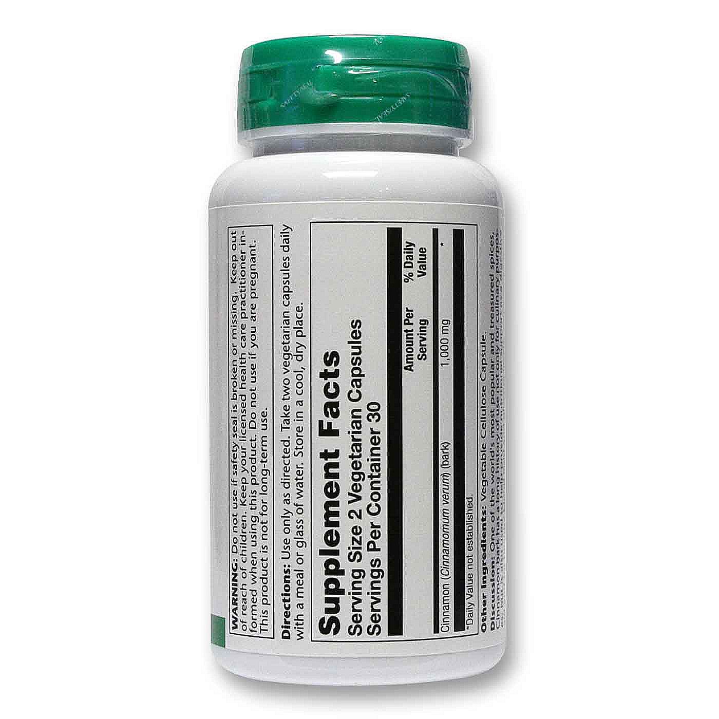 Solaray Casca de canela 60 Cápsulas Vegetarianas - Imagem 2