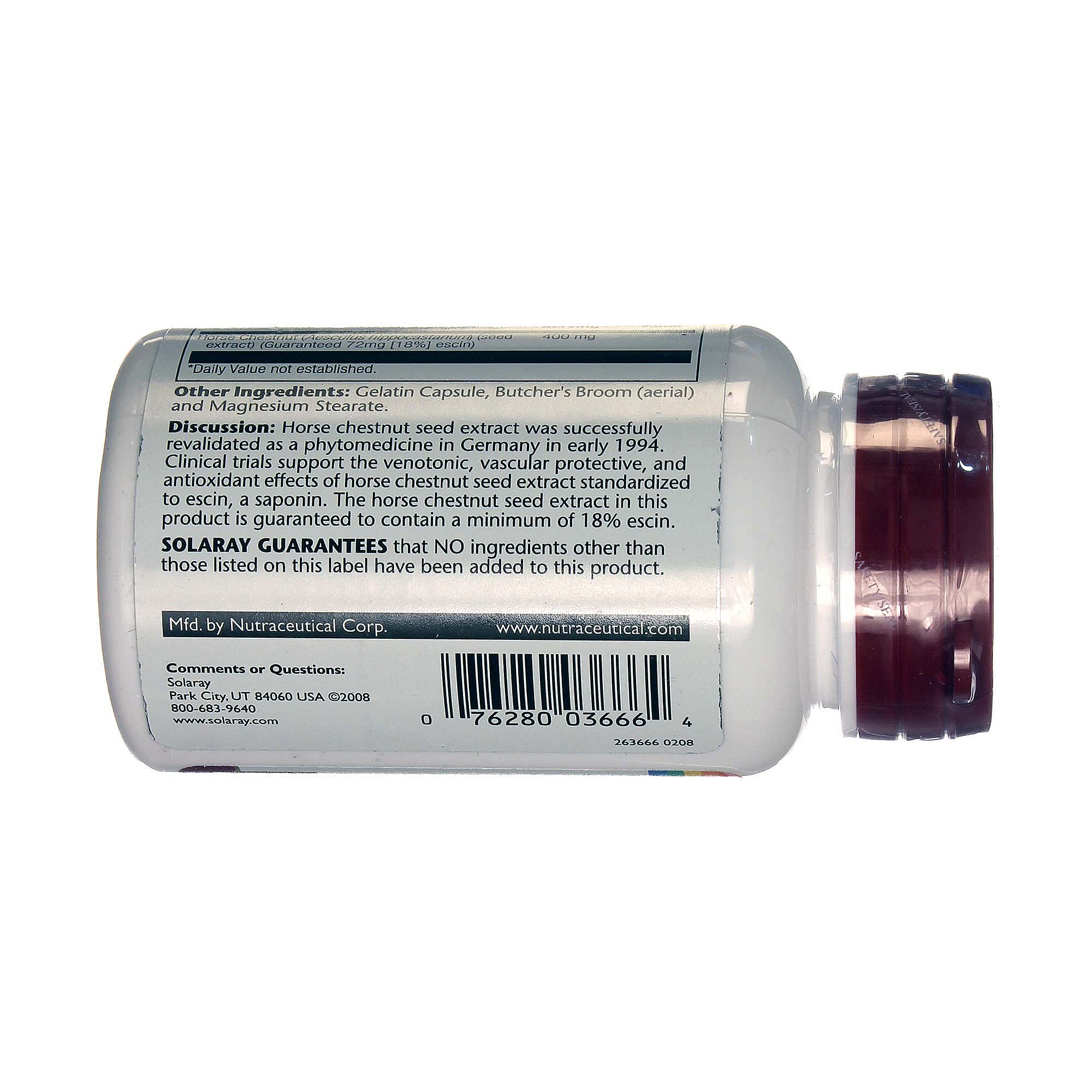 Solaray Castanha de Cavalo Extract 60 Cápsulas - Imagem 3