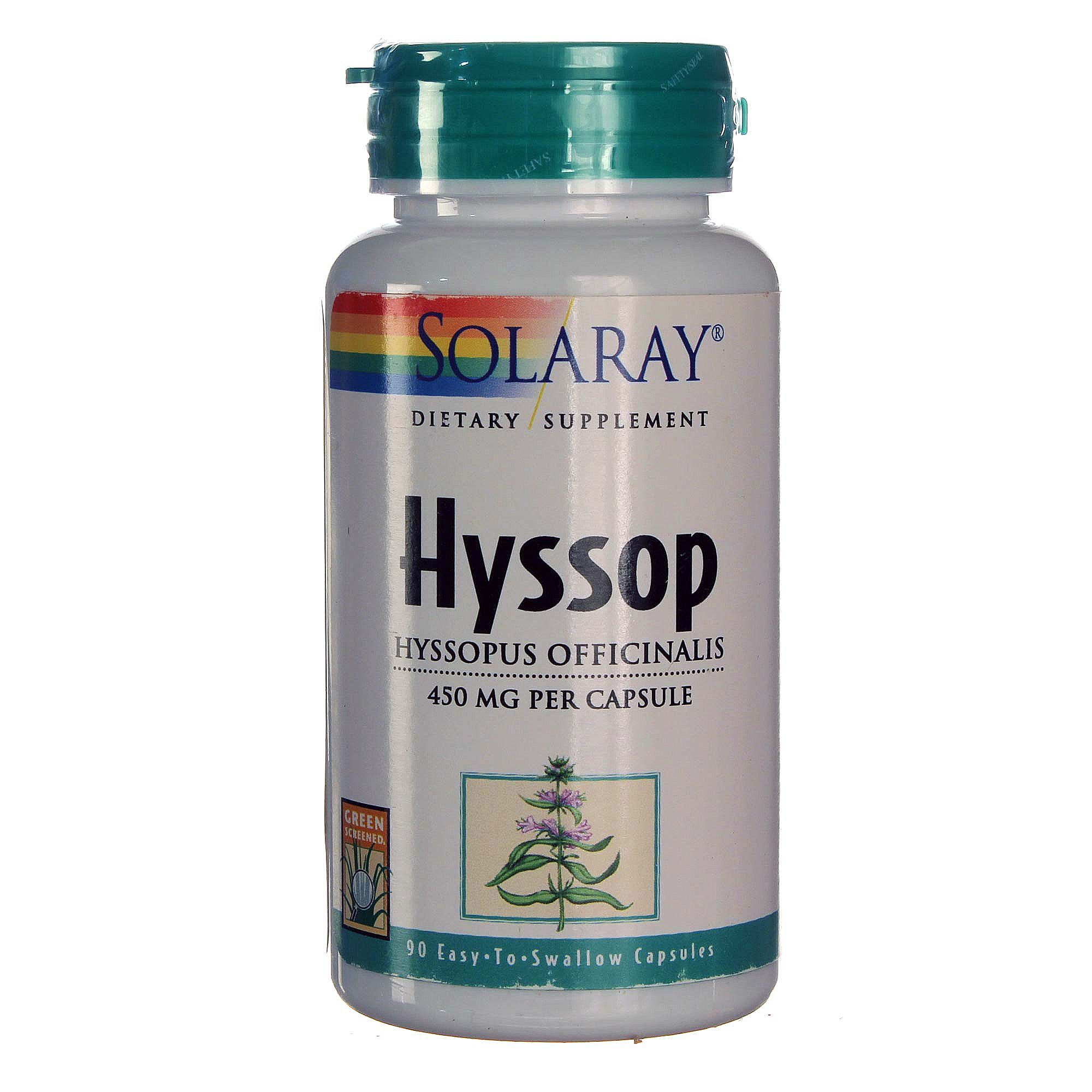 Solaray Hissopo 90 Cápsulas