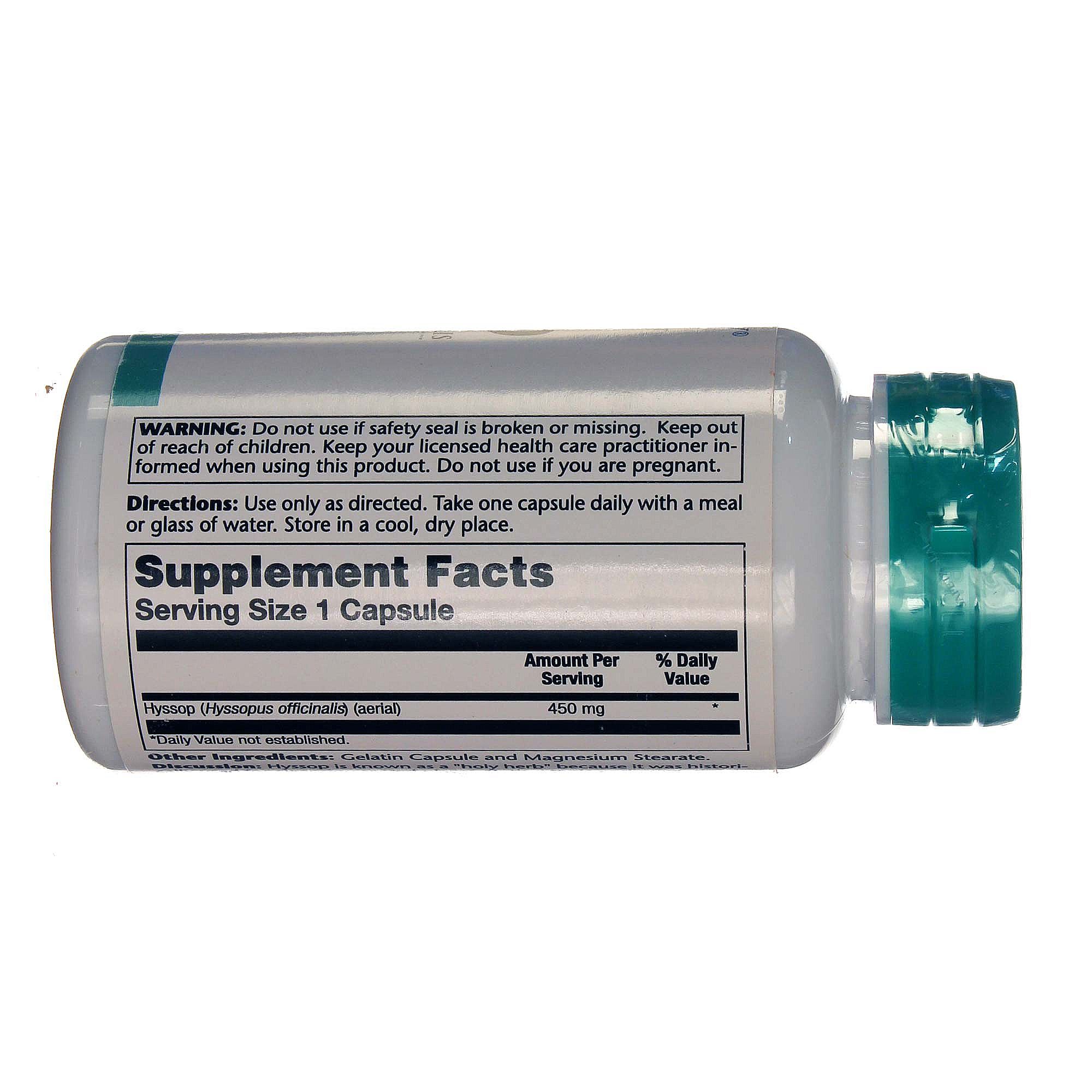 Solaray Hissopo 90 Cápsulas - Imagem 2