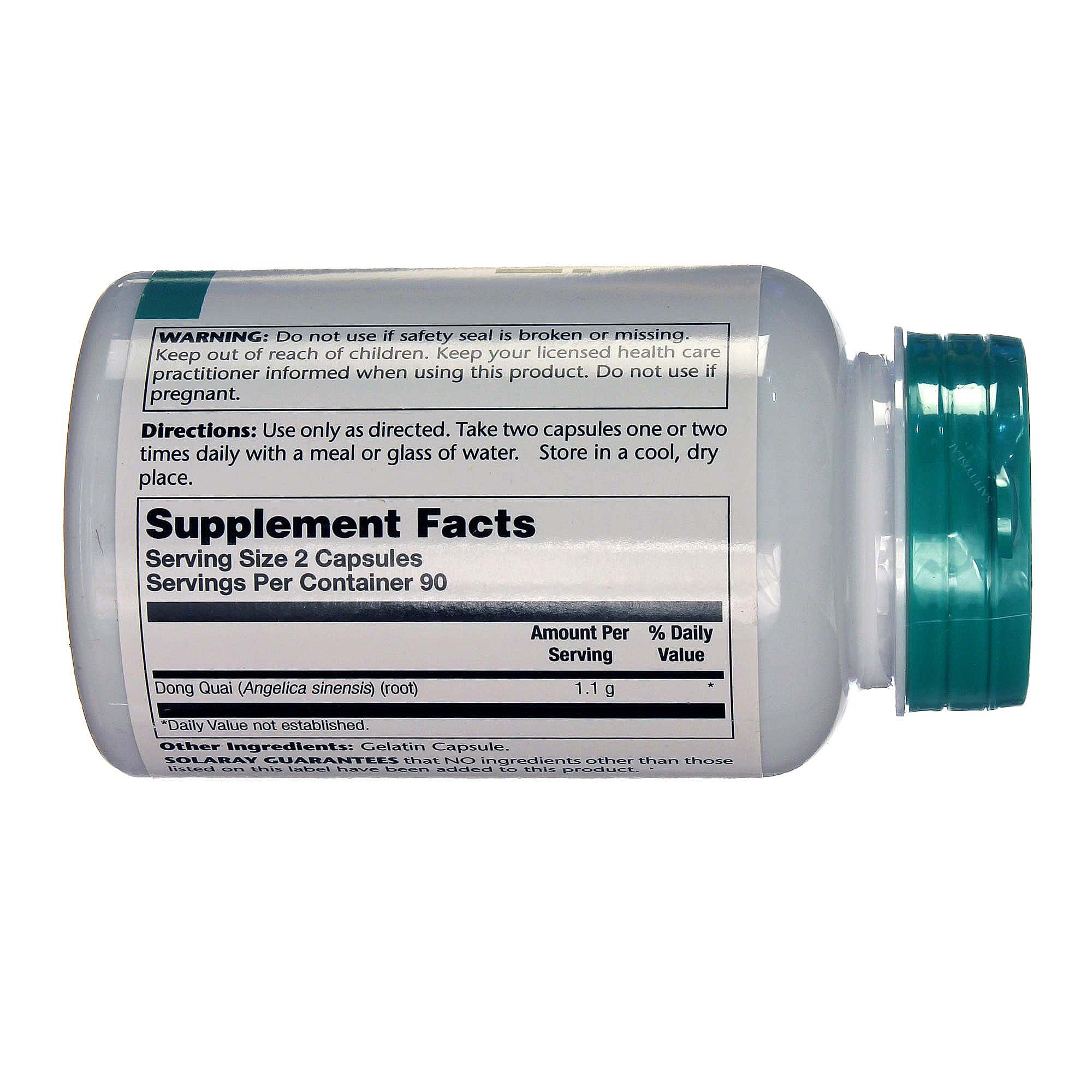 Solaray Dong Quai 550 mg 180 Cápsulas - Imagem 2