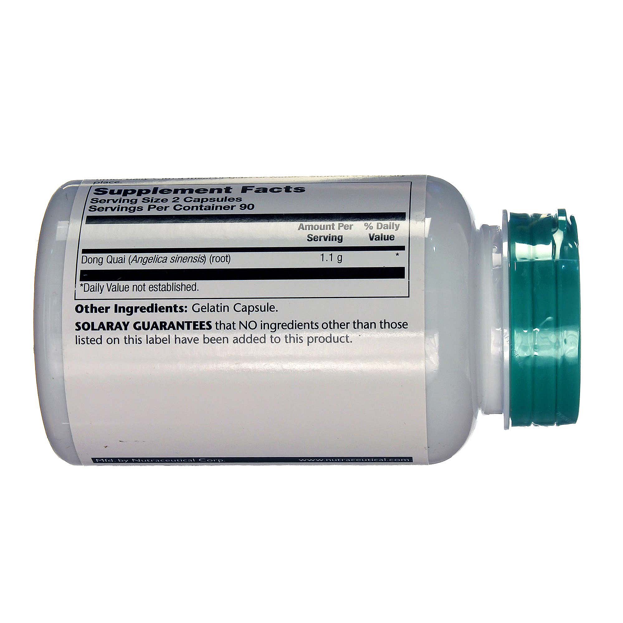 Solaray Dong Quai 550 mg 180 Cápsulas - Imagem 3