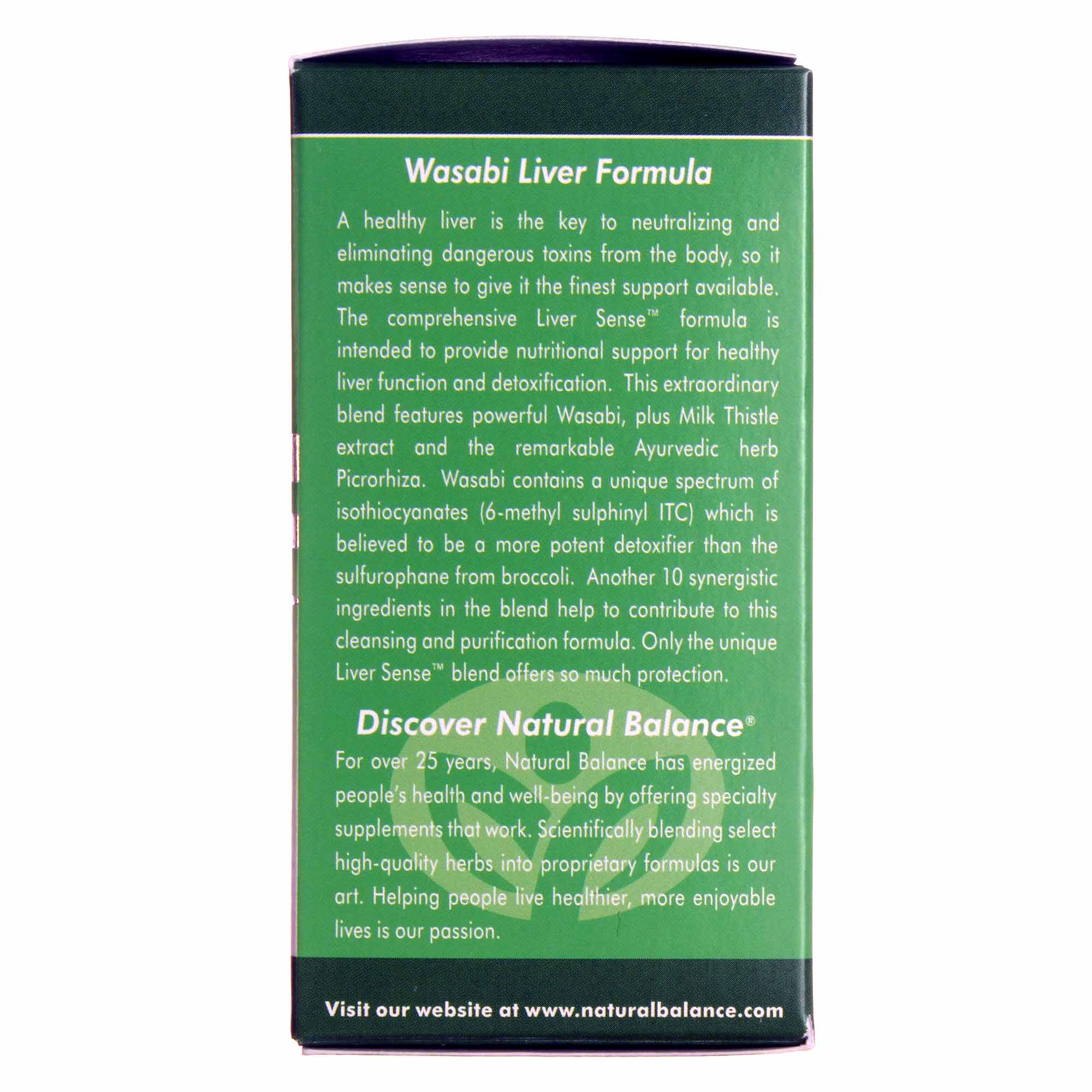 Natural Balance Sense Fígado 60 Cápsulas Vegetarianas - Imagem 2