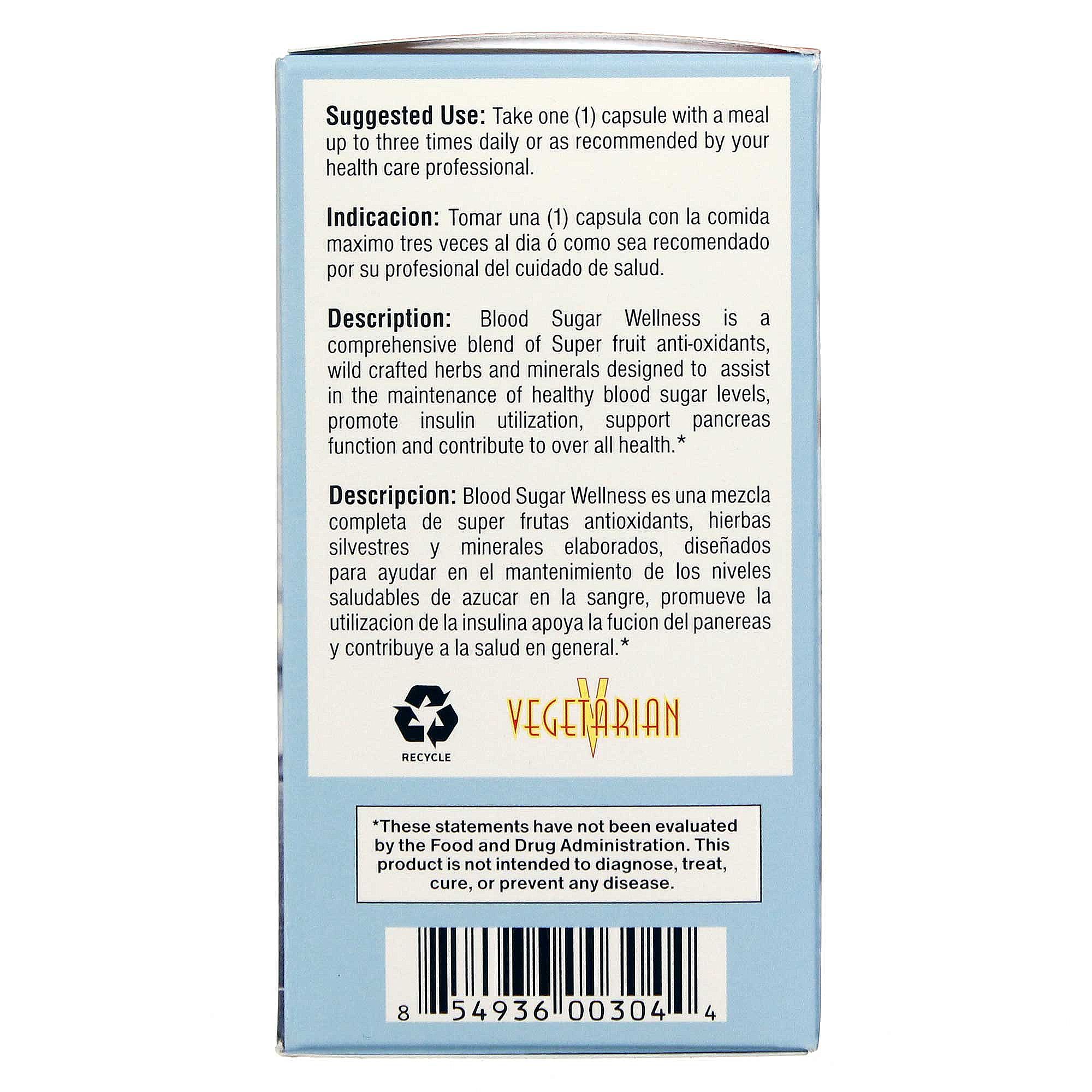 Bio Nutrition Blood Sugar Wellness 60 Cápsulas Vegetarianas - Imagem 3