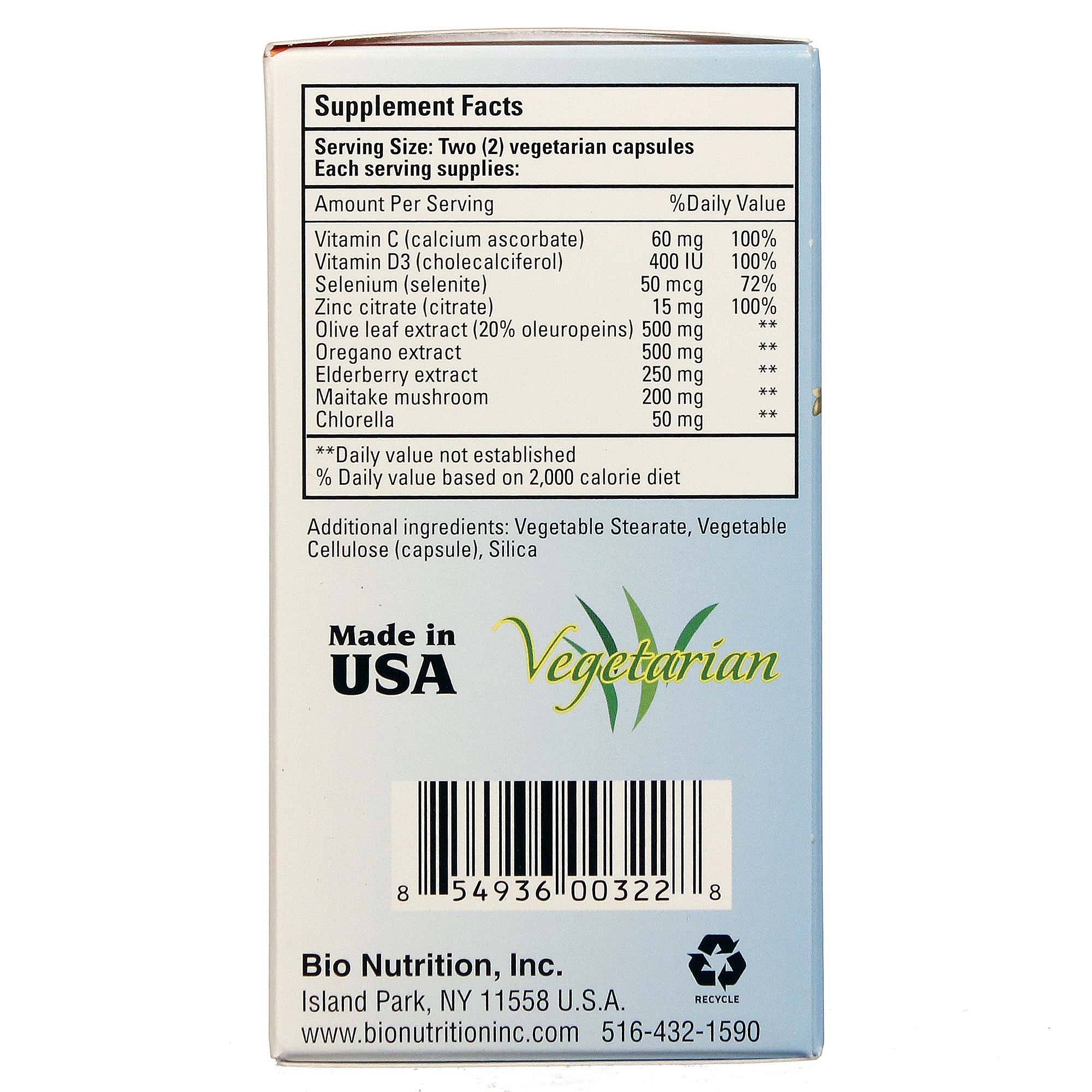 Bio Nutrition Olive Folha e orégano Imune Wellness 60 Cápsulas Vegetarianas - Imagem 2