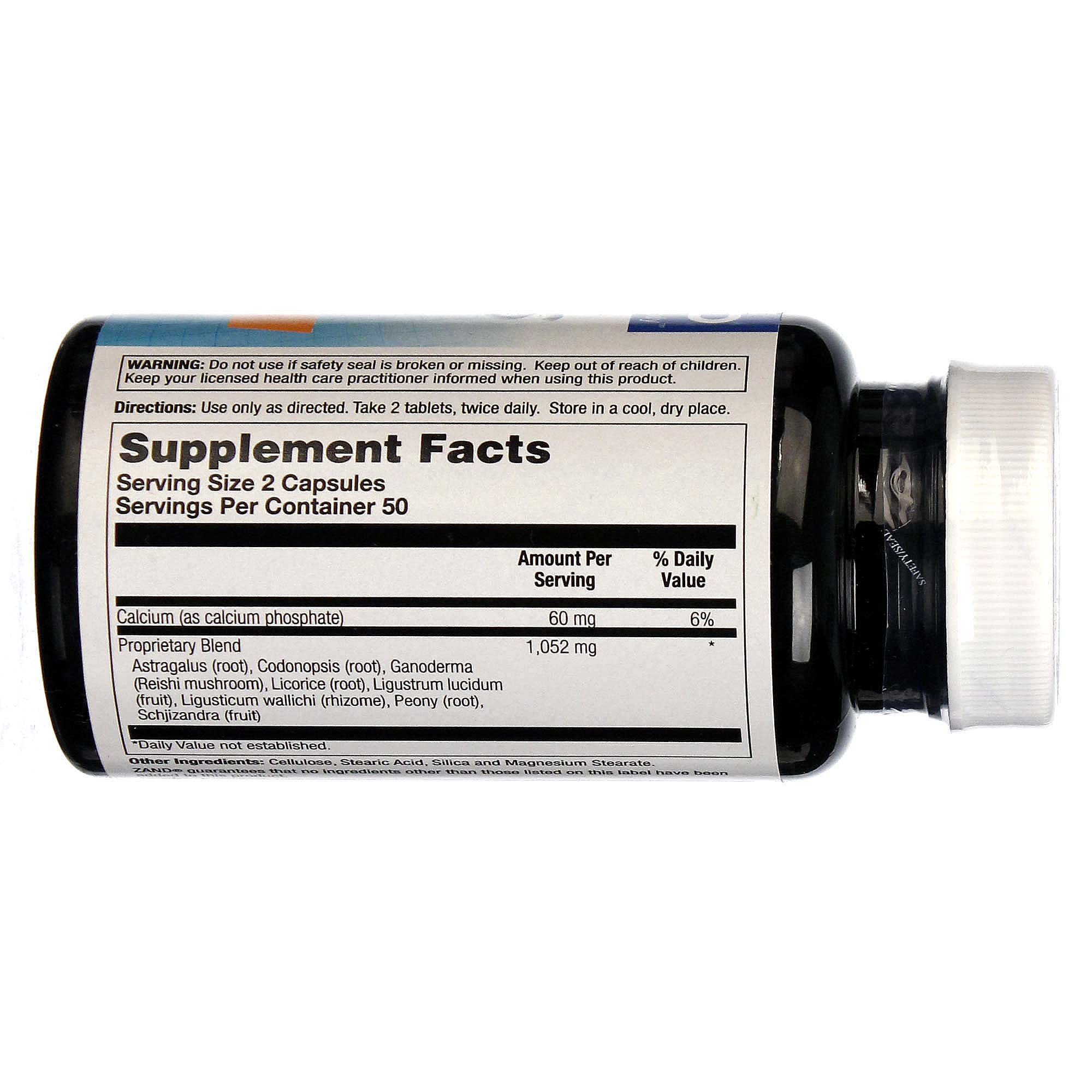 Zand Astragalus Formula 100 Tabletes - Imagem 2