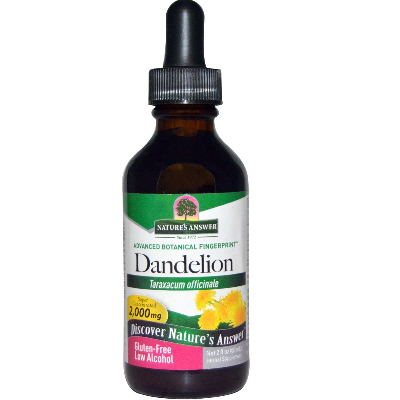 Nature's Answer Extracto de raiz de dente-de-leão (Raiz do Dandelion) 2 fl oz