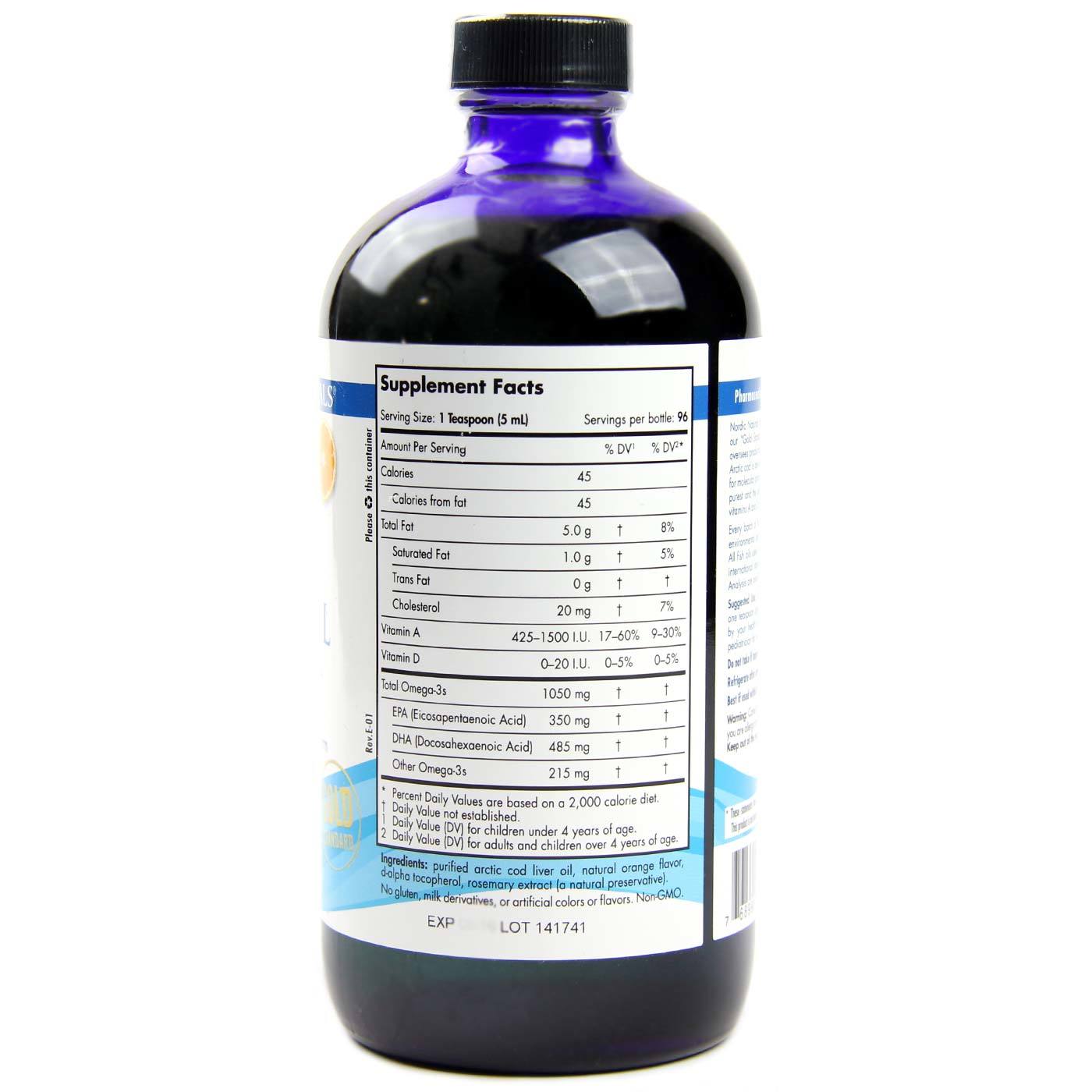 Nordic Naturals Ártico fígado de bacalhau óleo de laranja 16 fl oz - Imagem 2