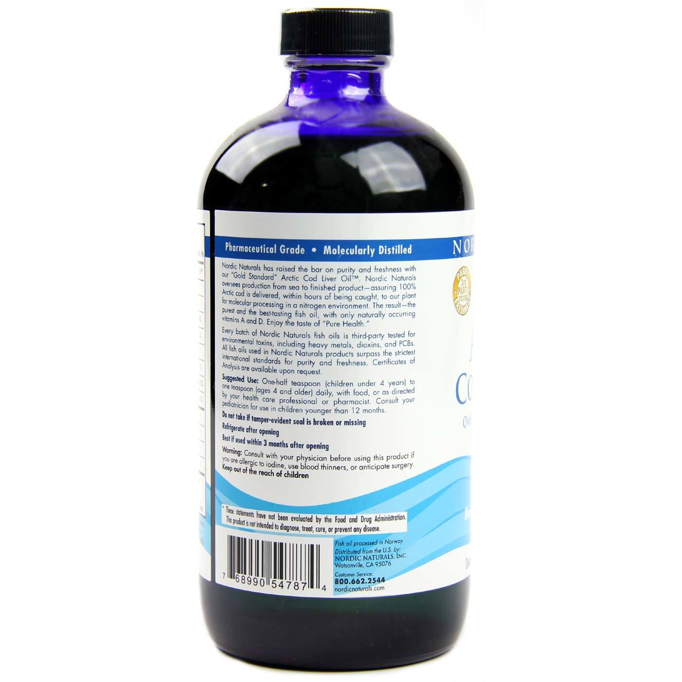 Nordic Naturals Ártico fígado de bacalhau óleo de laranja 16 fl oz - Imagem 3