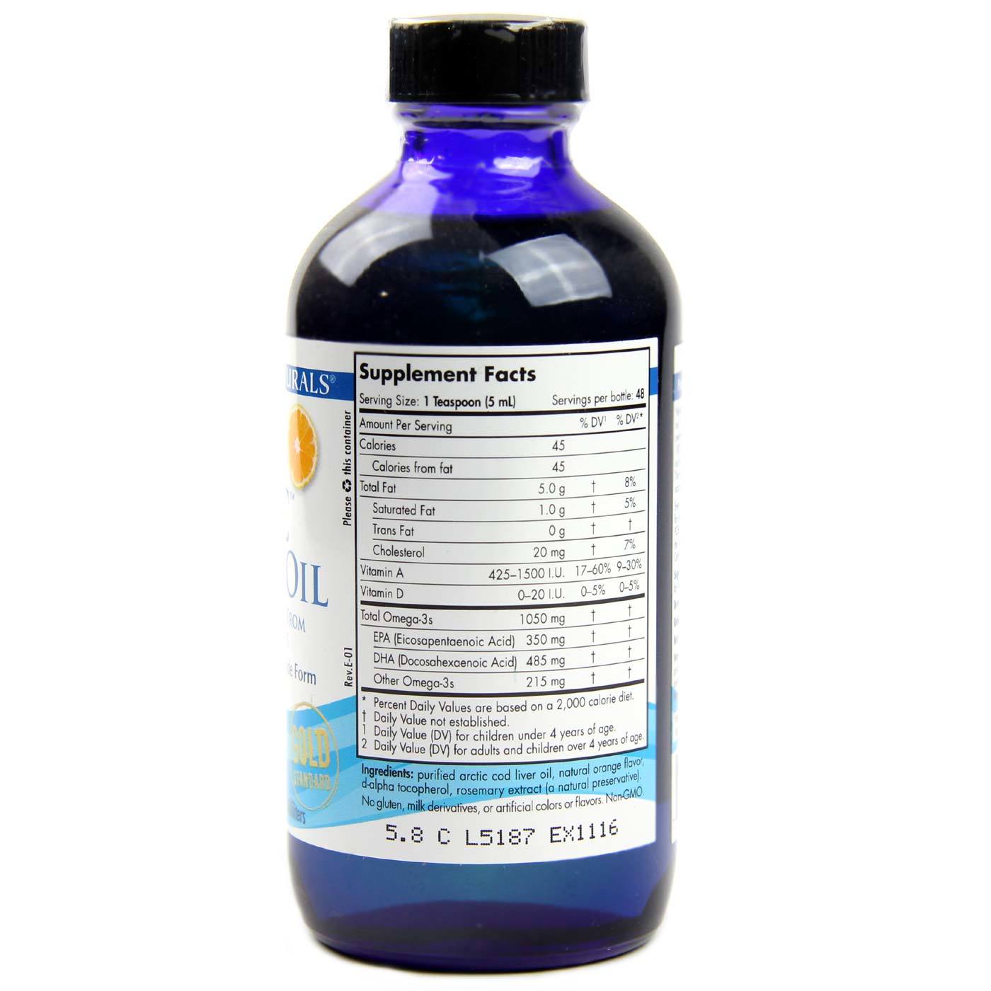 Nordic Naturals Ártico fígado de bacalhau óleo de laranja 8 fl oz - Imagem 2