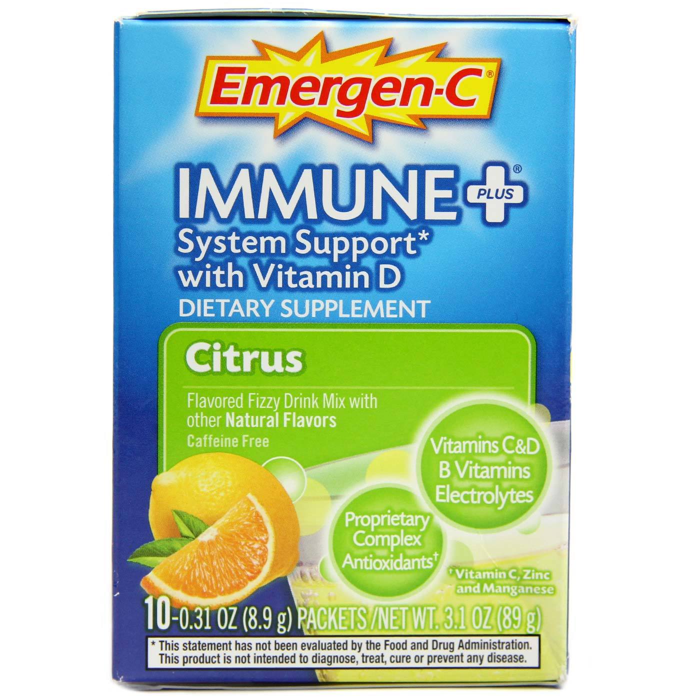 Alacer Emergen-C Imune Bonés Limão Lima 10 Pacotes