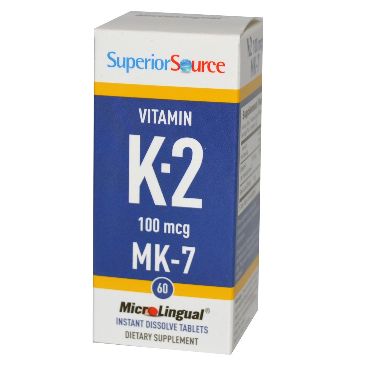 Superior Source Vitamina K2 - 100 mcg - 60 Tabletes