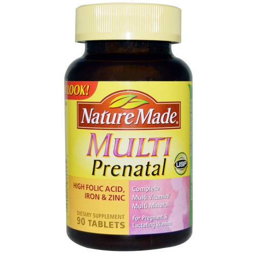 Nature Made Pré-natal MultiVitaminas - 90 Tabletes