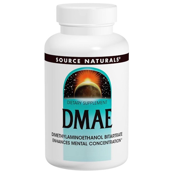 Source Naturals, DMAE, 351 mg, 200 Tabletes