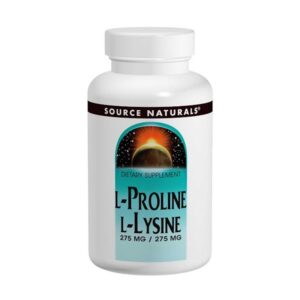 Source Naturals, L-Prolina L-Lisina, 275 mg / 275 mg, 120 tabletes