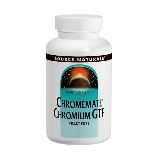 Source Naturals, Chromemate, Cromo GTF, 200 mcg, 240 tabletes